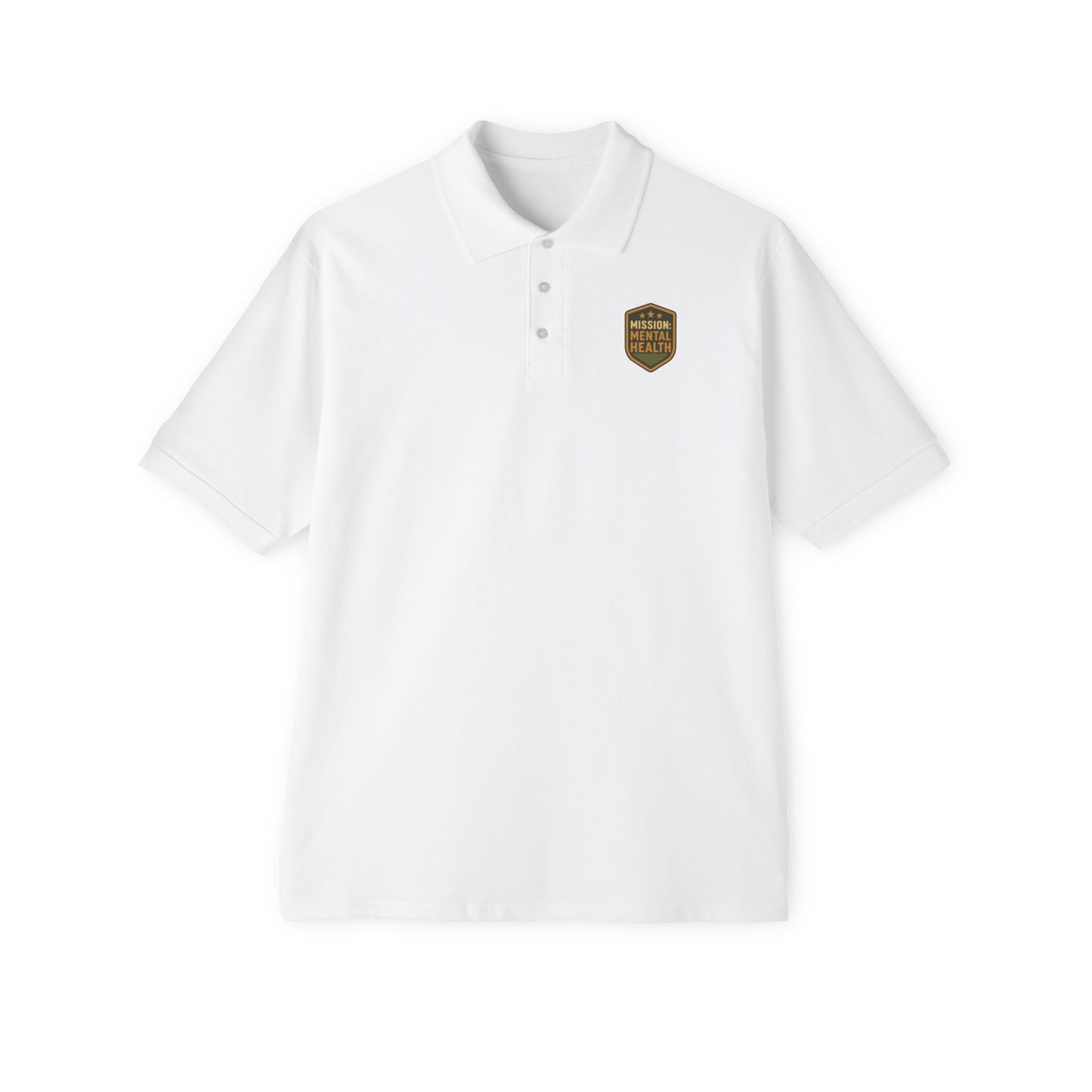 Military Social Work "Operation Mental Health" -Classic Men's Piqué Polo with Emblem