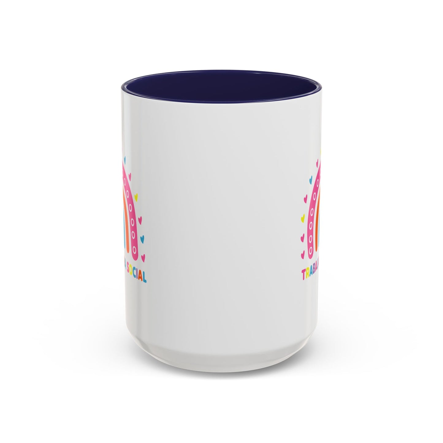 Accent Coffee Mug - 'Trabajadora Social' Colorful Rainbow Social Worker Gift (15 oz)