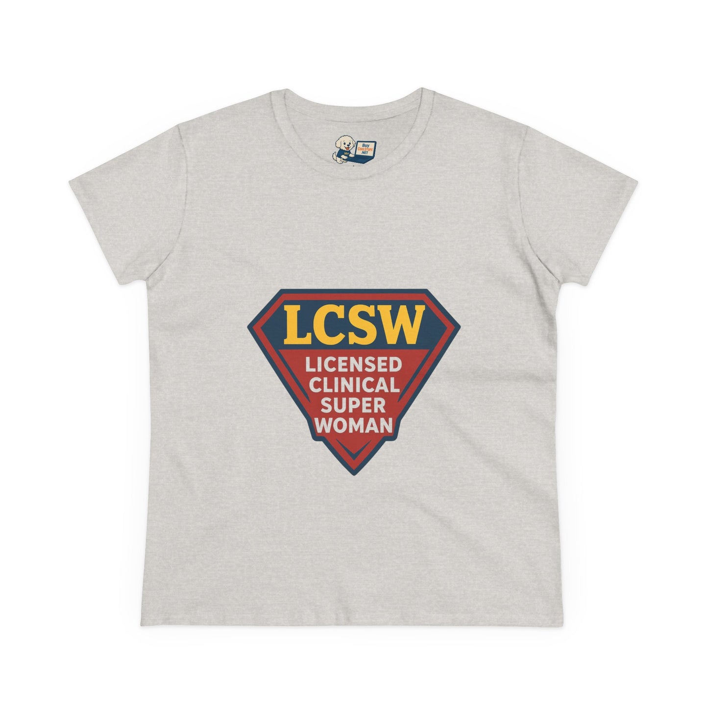 LCSW = Licensed Clinical Super Woman Tee – Saving the World, One Session at a Time Women's Midweight Cotton T-Shirt - Social Work