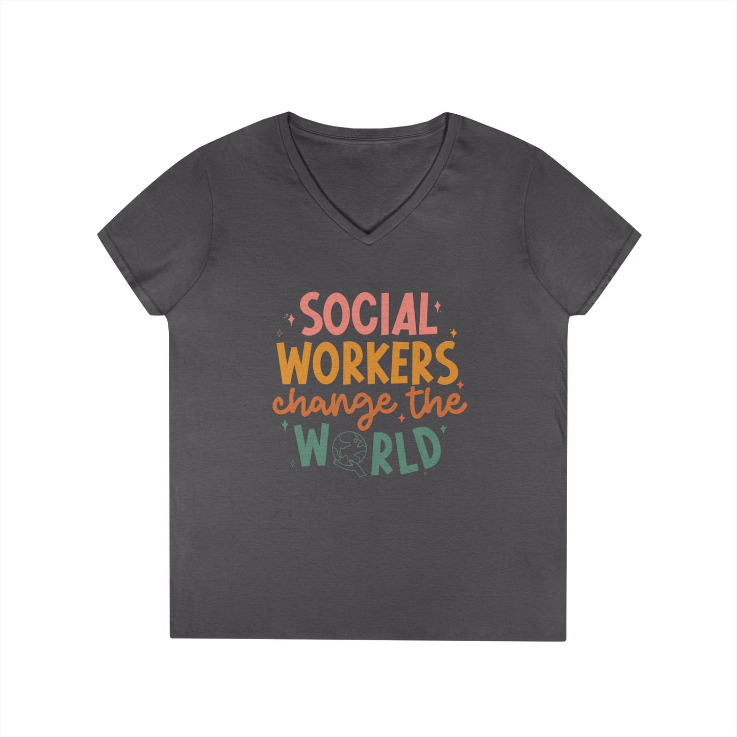 Social Workers Change the World V-Neck Tee