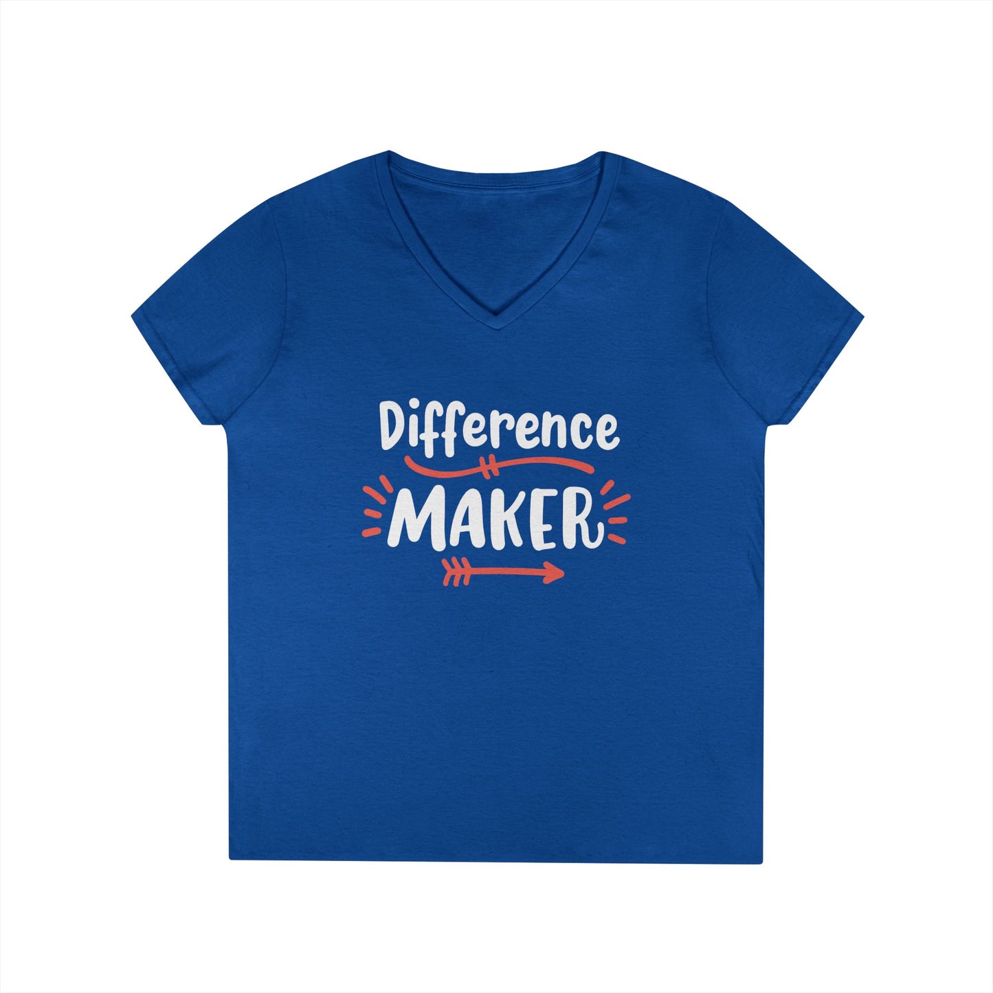 Difference Maker V-Neck Tee — Inspirational Ladies' T-Shirt