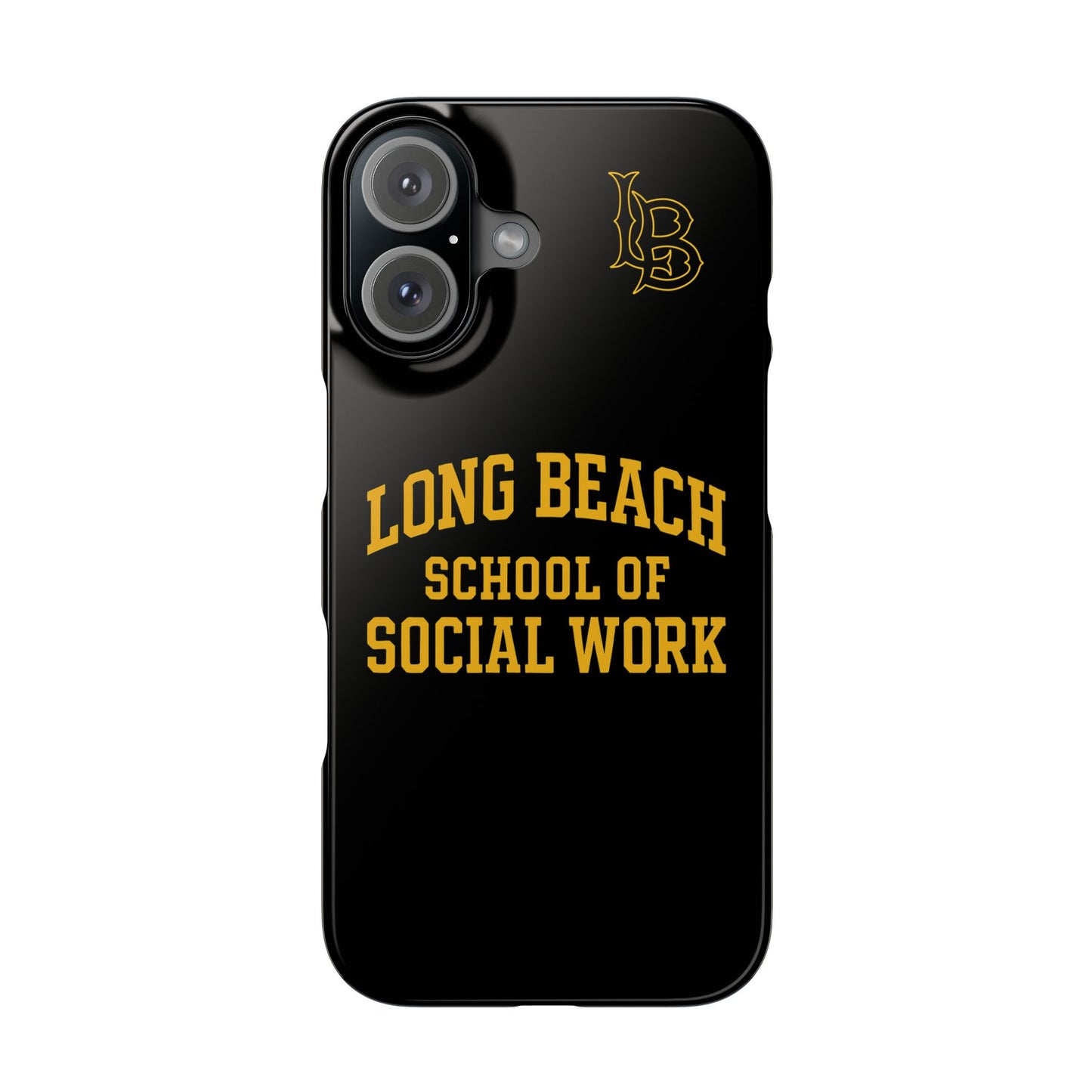 Long Beach State University - Slim I-Phone Case - School of Social Work (Black)