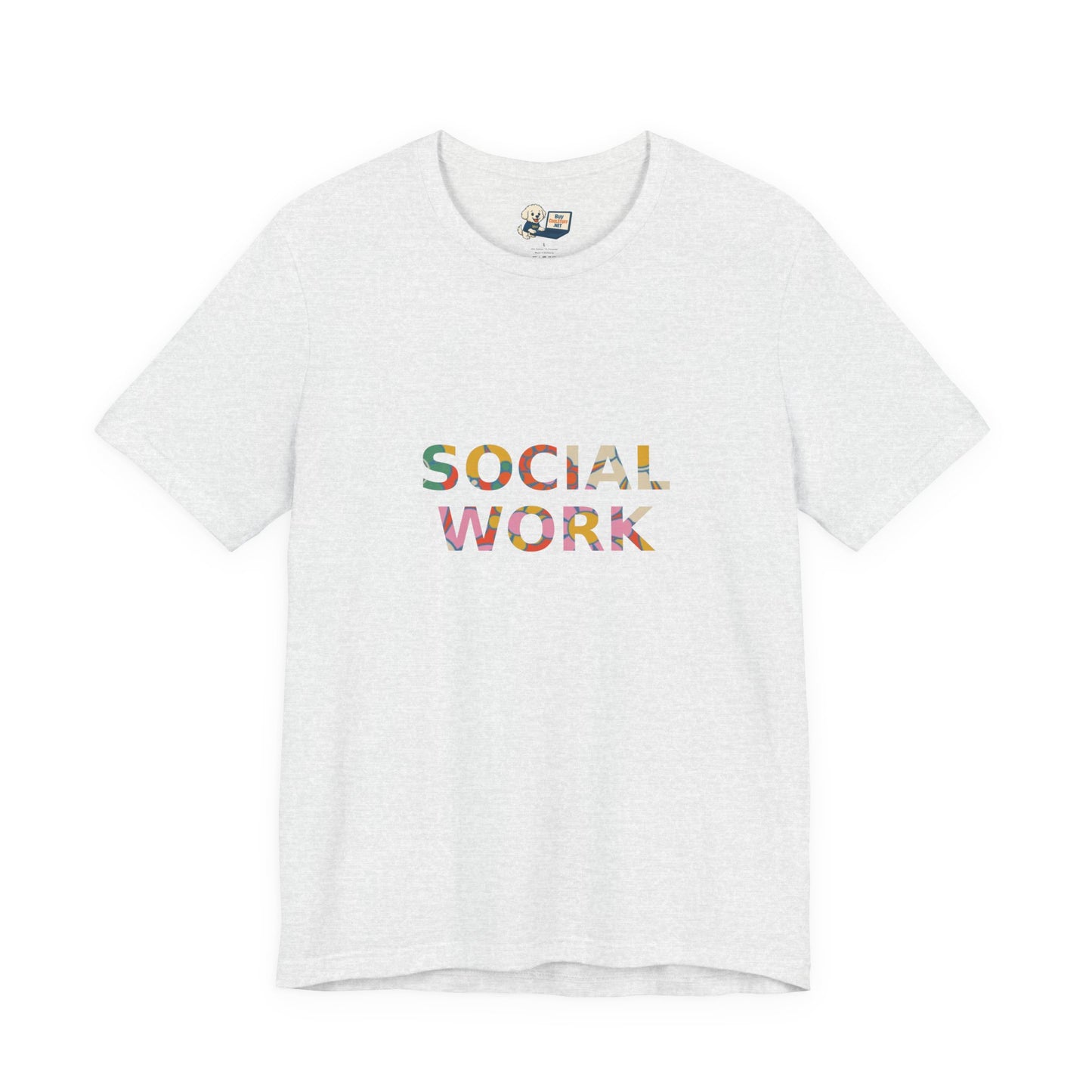 Social Work "Flower Letters" Unisex Jersey Tee - Fun & Quirky Design for Everyday Heroes