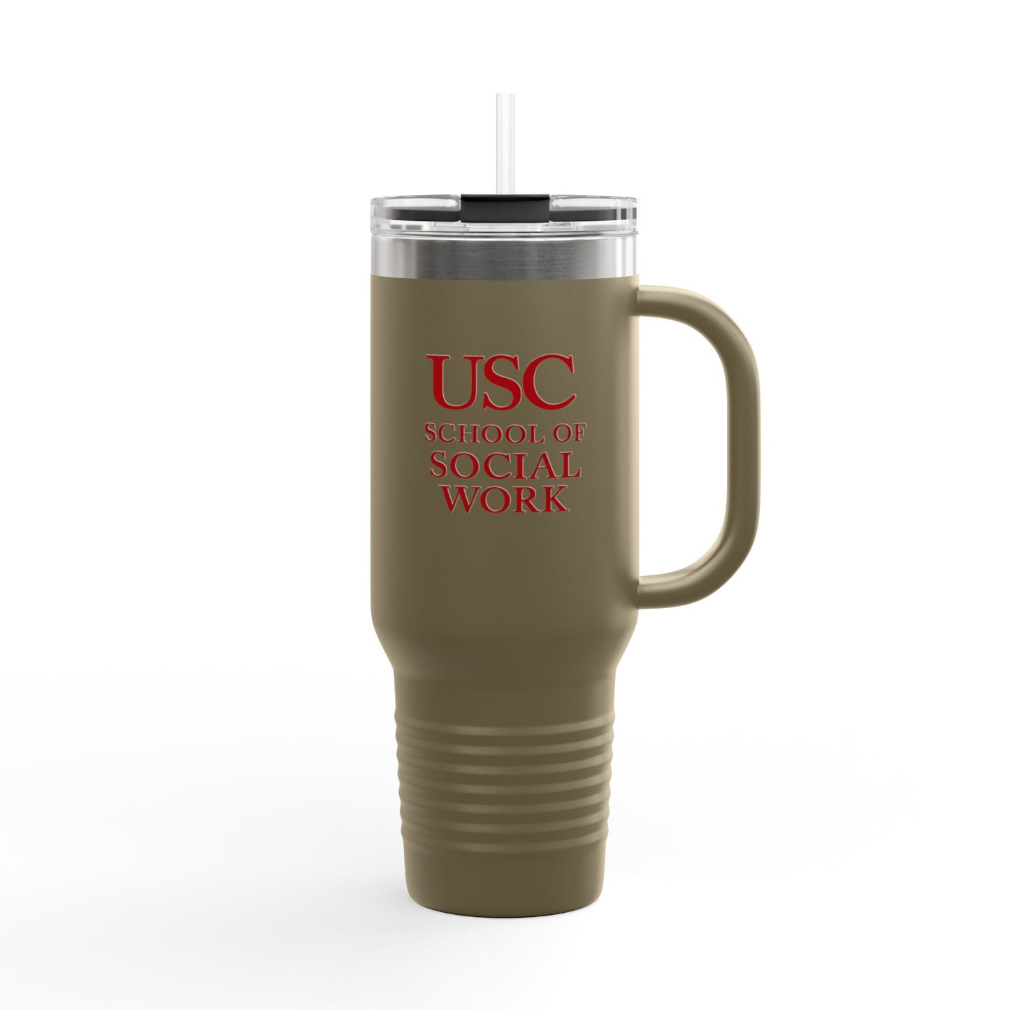 USC School of Social Work Insulated Travel Mug - 40oz Coffee Cup for Professionals & Students