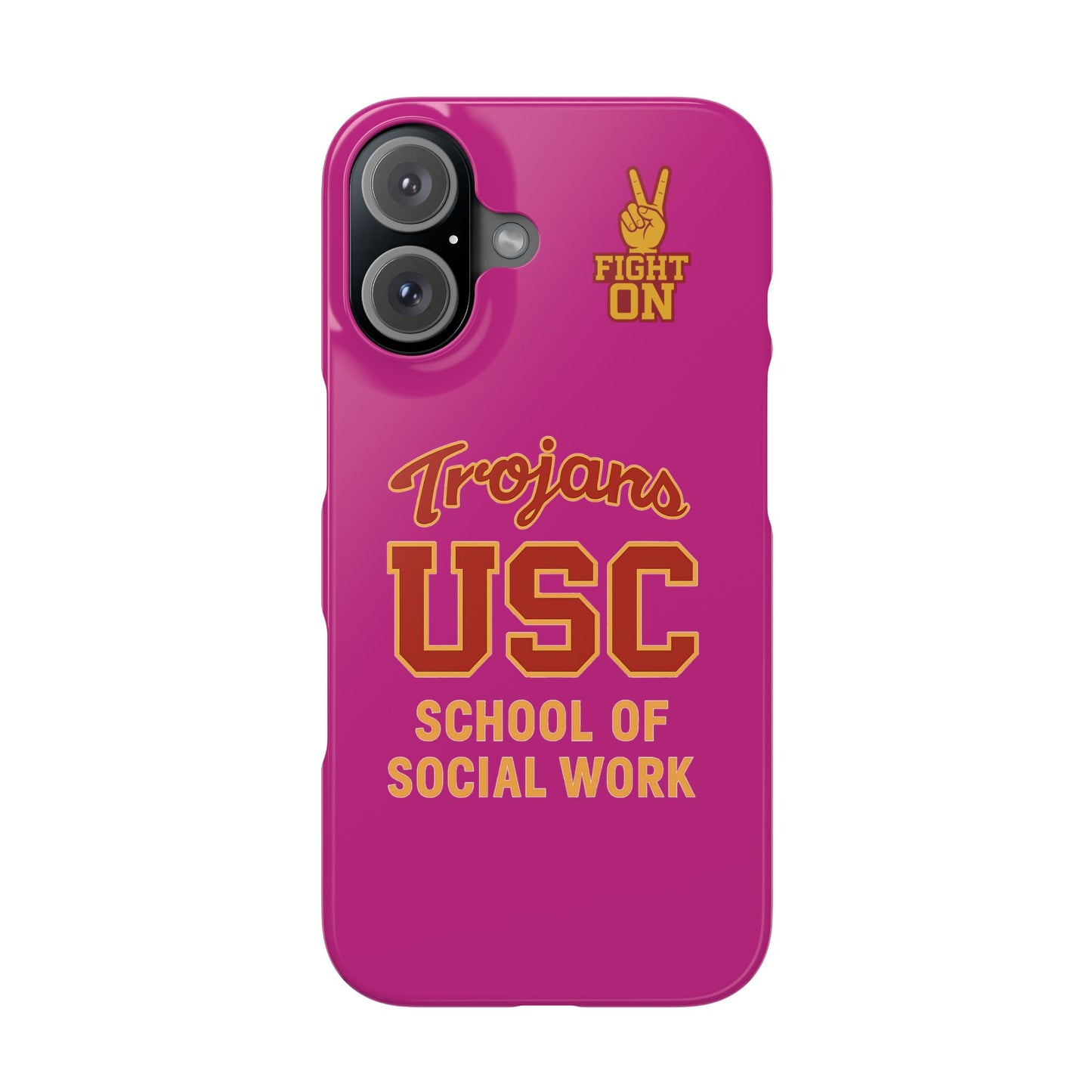 USC Trojans Slim I-Phone Case - School of Social Work (Pink)