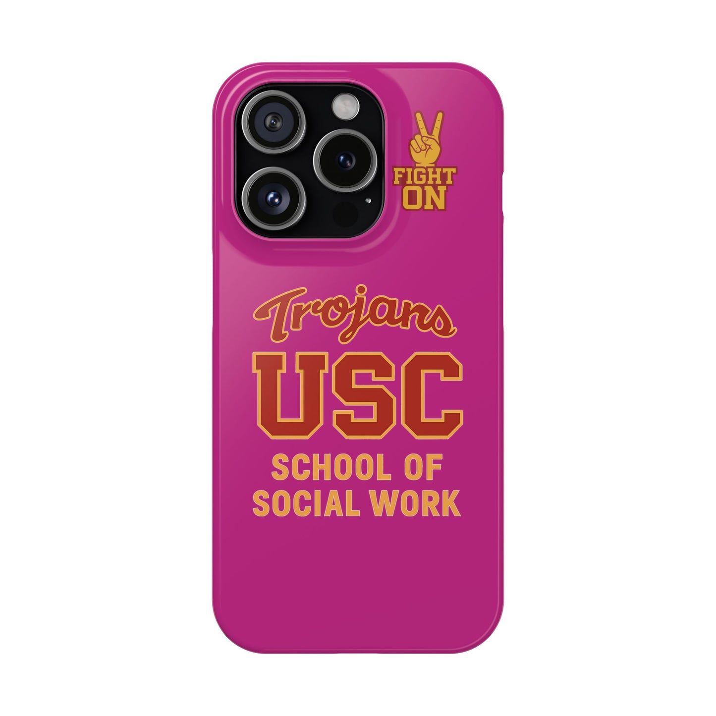 USC Trojans Slim I-Phone Case - School of Social Work (Pink)