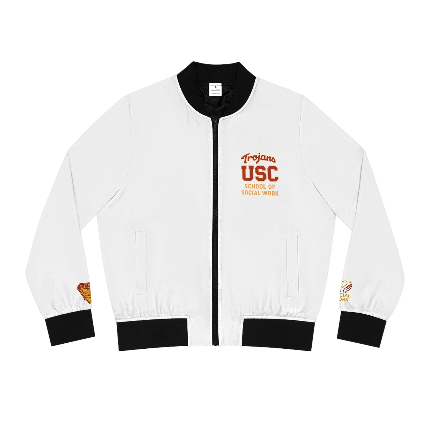 USC Trojans Women's Bomber Jacket - Stylish Social Work Gear