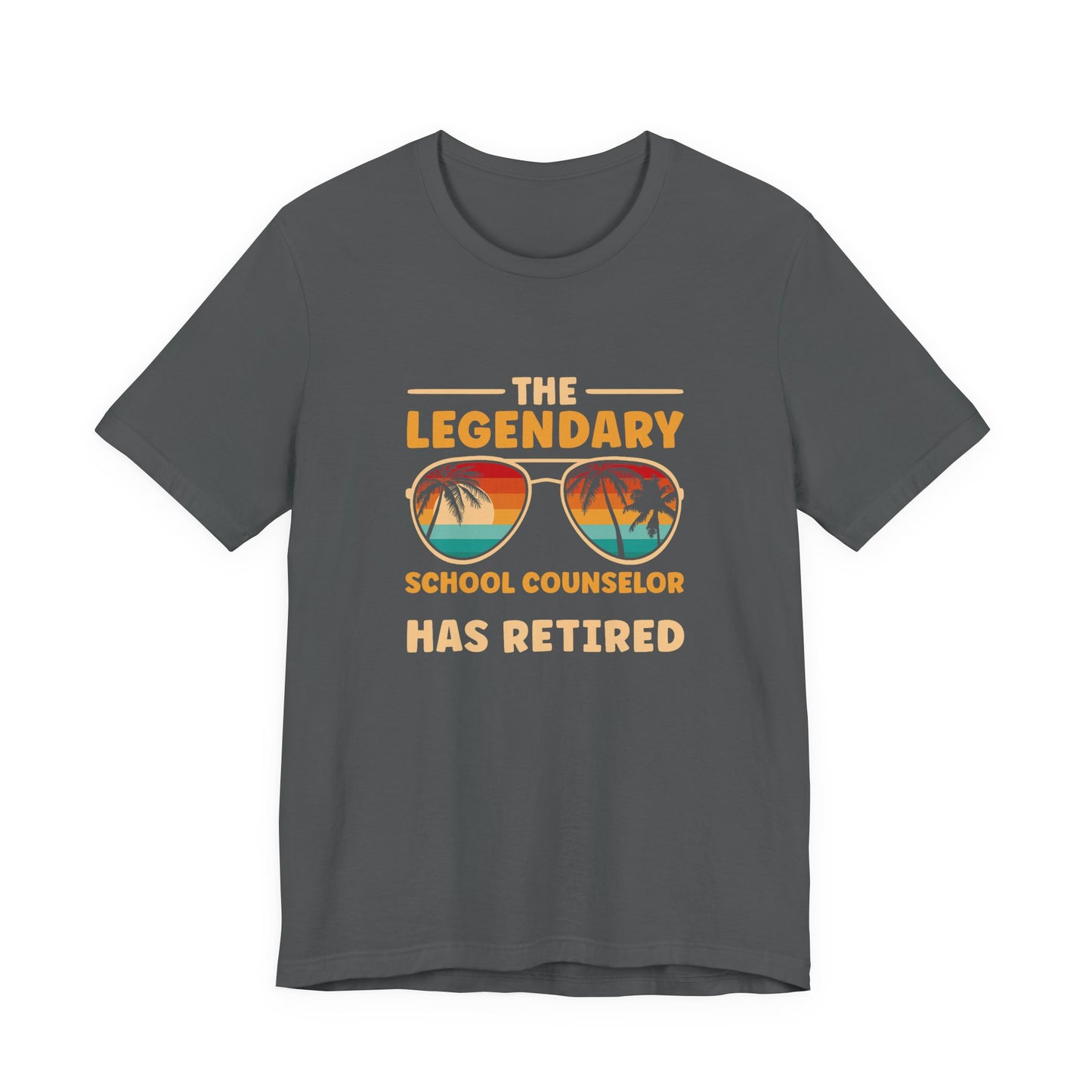 Unisex The Legendary School Counselor Has Retired T-Shirt — Retirement Gift Tee for Counselors