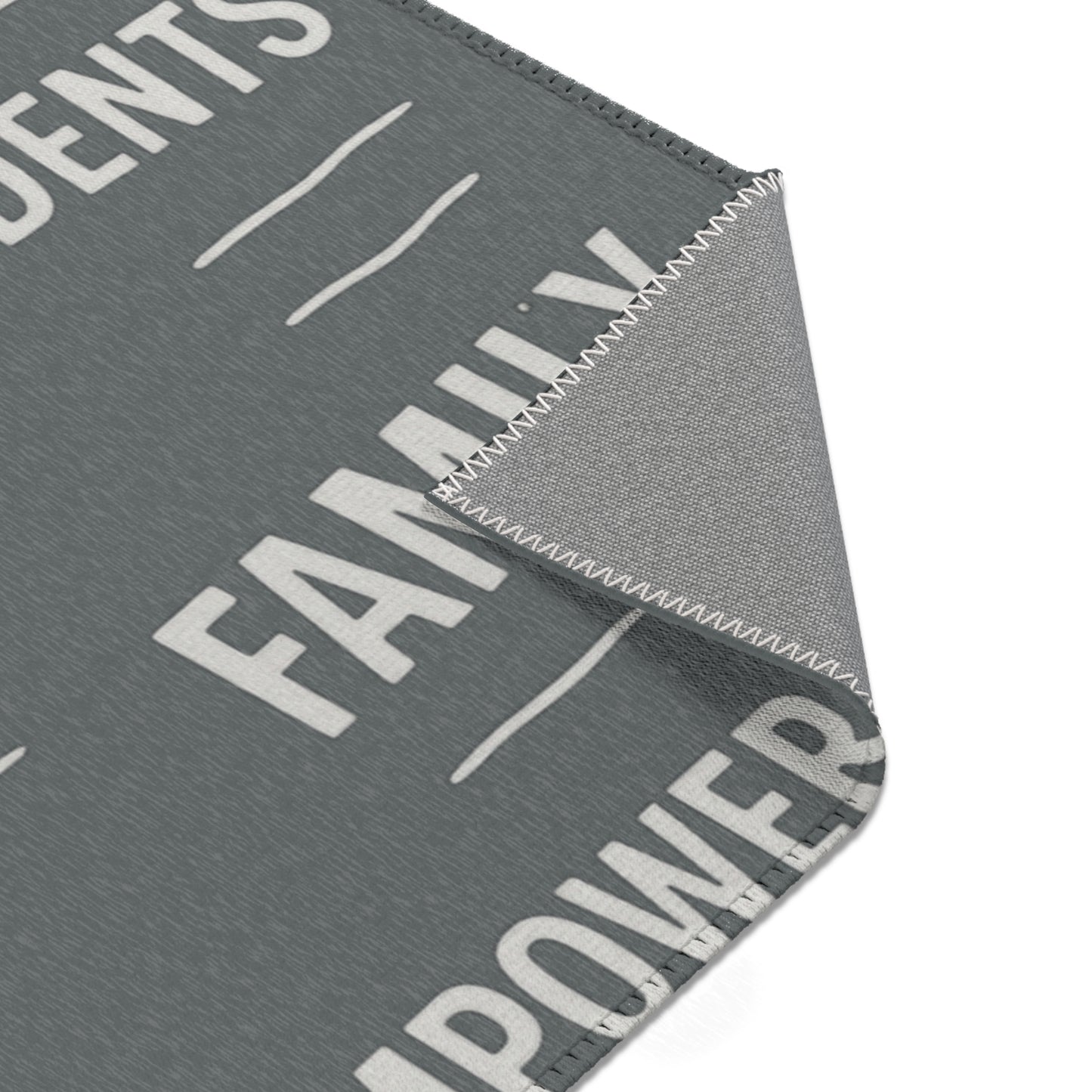 School Social Work Inspirational Area Rug - Charcoal With Logo