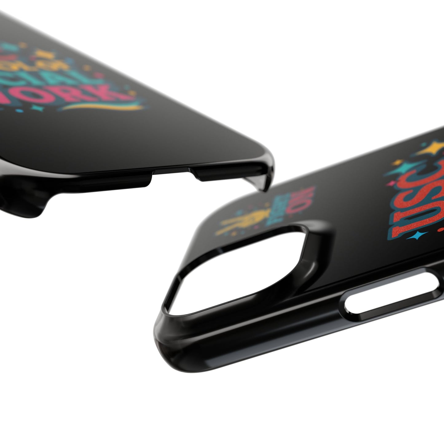 USC Trojans Slim I-Phone Case - School of Social Work - Glitter Style (Black)