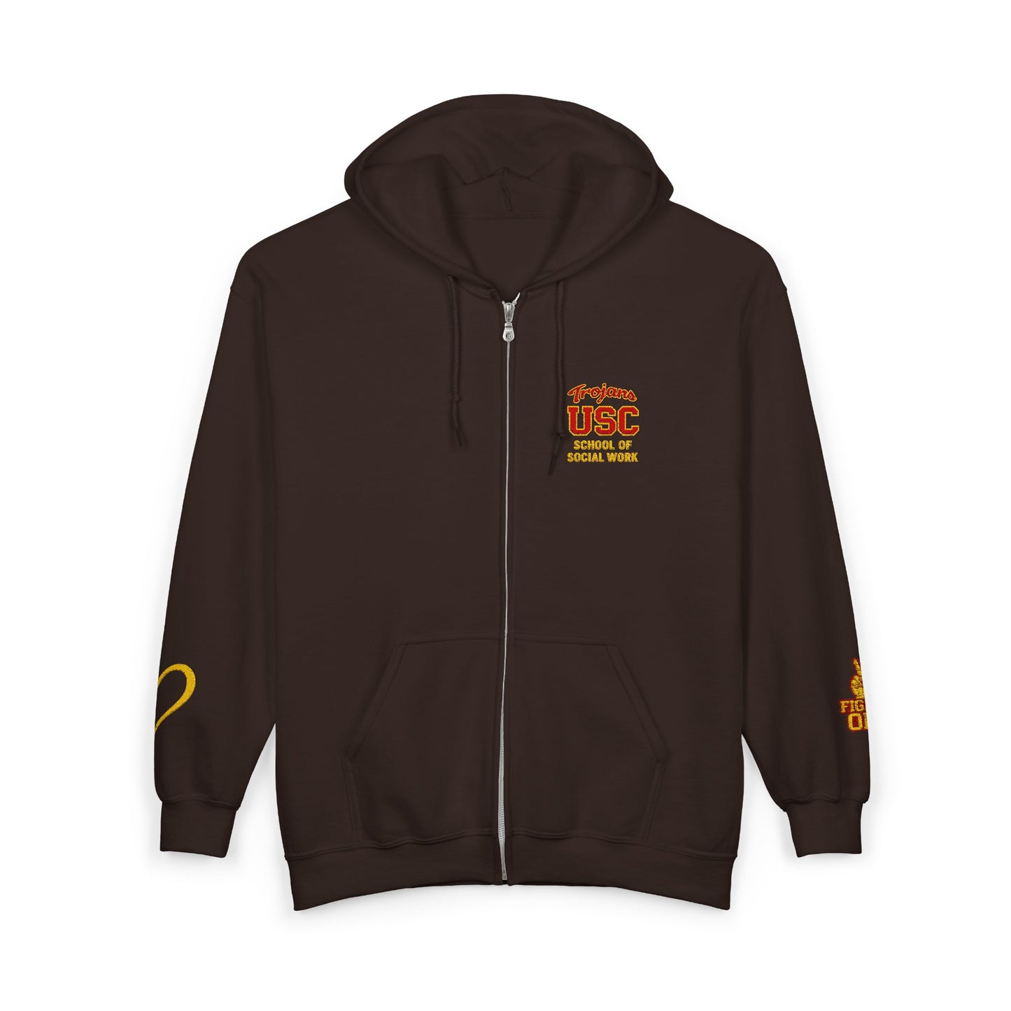 USC School of Social Work -Unisex Heavy Blend™ Full Zip Hooded Sweatshirt - Ultimate Comfort for Fans
