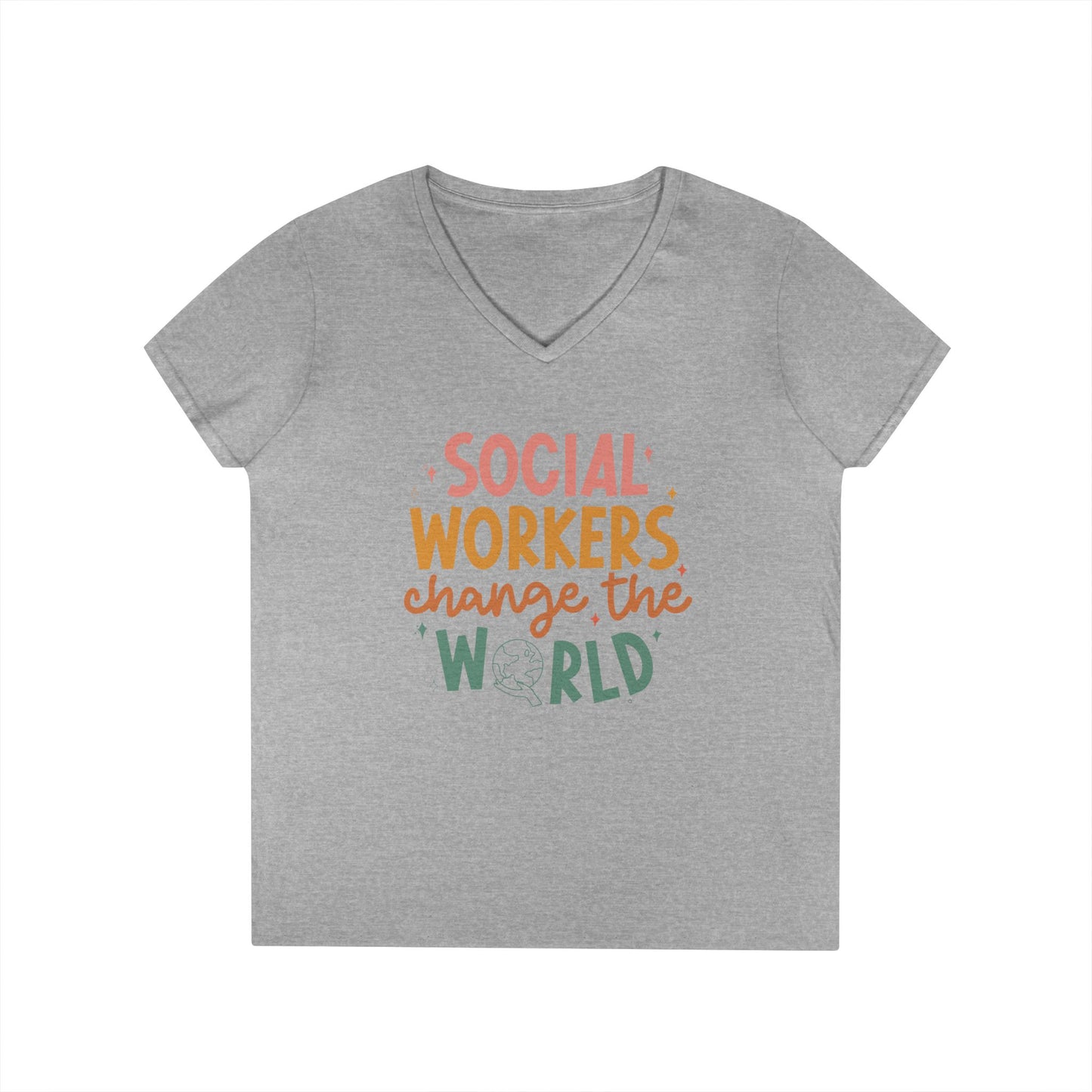 Social Workers Change the World V-Neck Tee