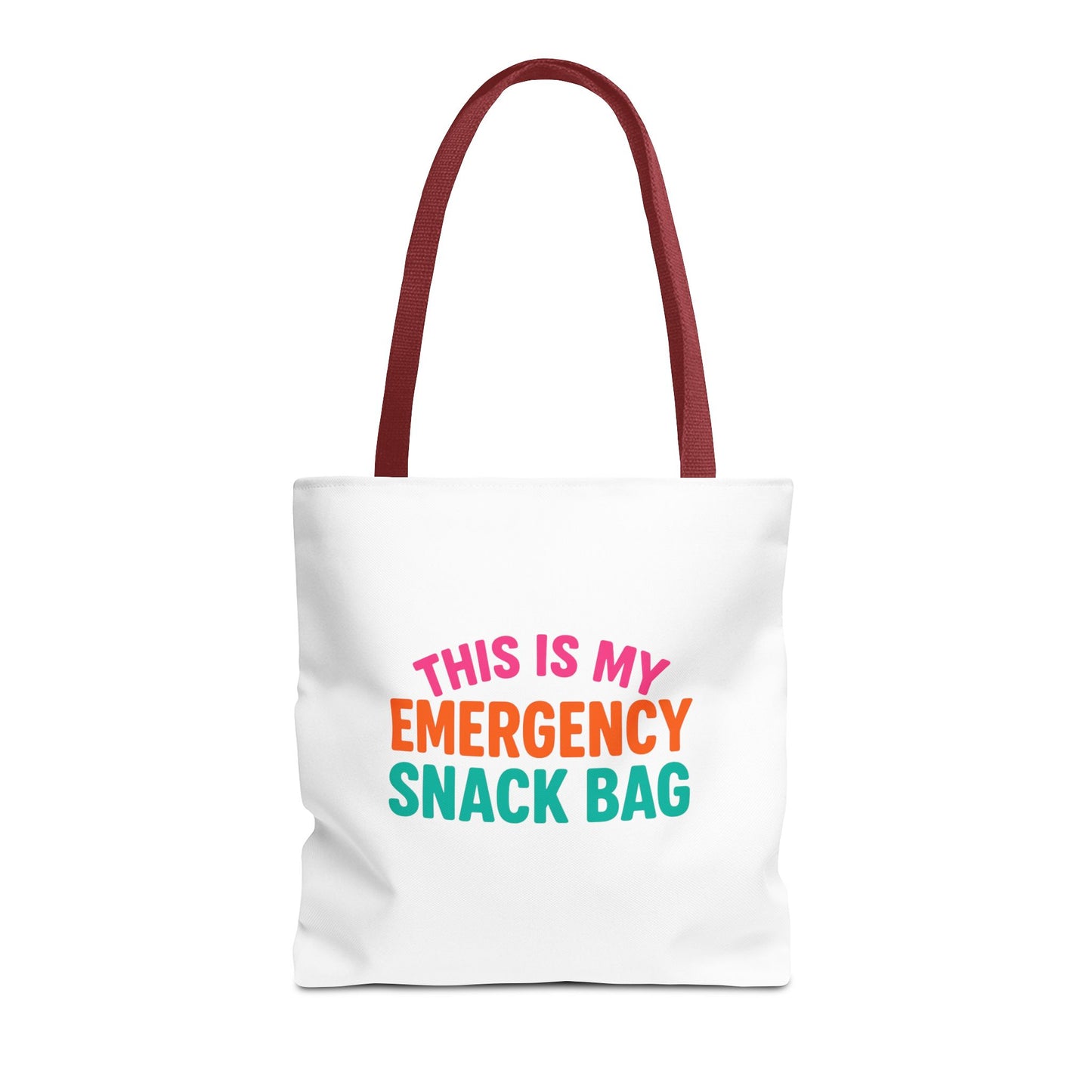 Snack Emergency Tote Bag — "This Is My Emergency Snack Bag" Cute Grocery/Everyday Carry (Social Work/Mental Health)