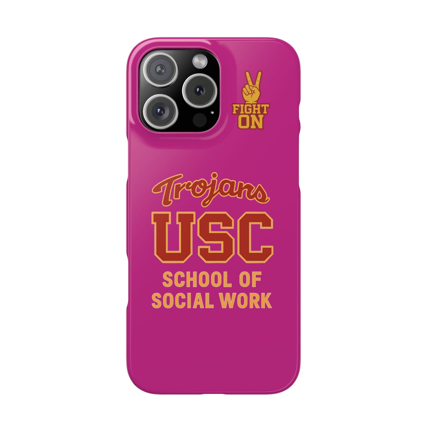USC Trojans Slim I-Phone Case - School of Social Work (Pink)