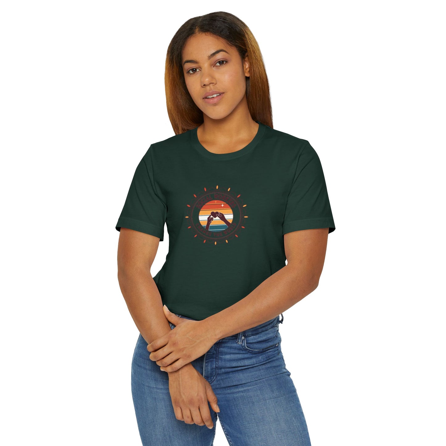 T-Shirt — Soul Worker Retro Sunset Graphic (Find Your Way) - Social Worker