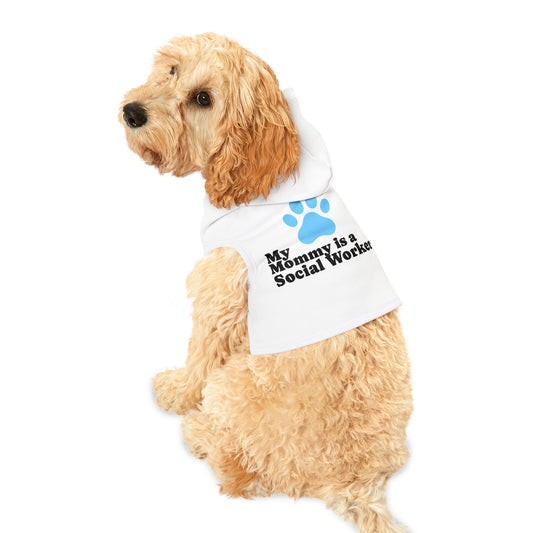 Pet Hoodie — "My Mommy" Blue Paw Print Dog/Cat Hoodie