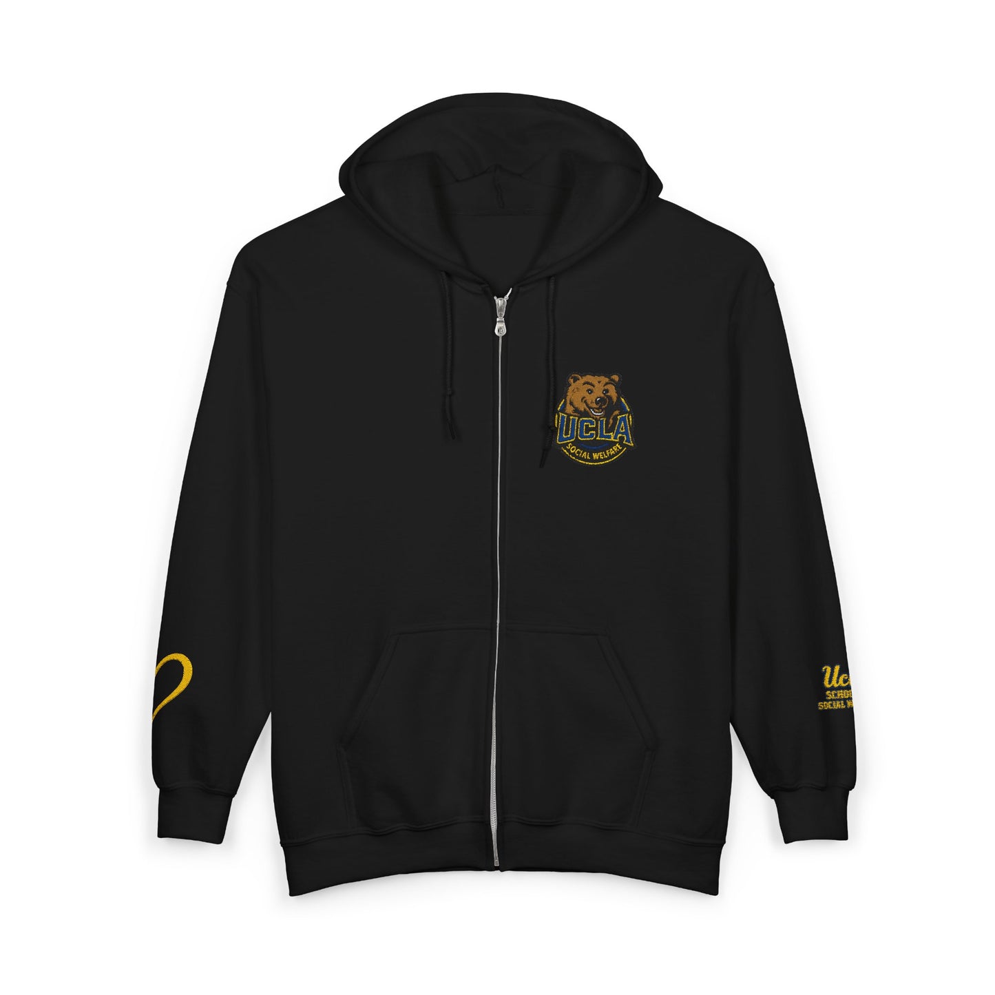 UCLA School of Social Welfare -Unisex Heavy Blend™ Full Zip Hooded Sweatshirt - Ultimate Comfort for Fans