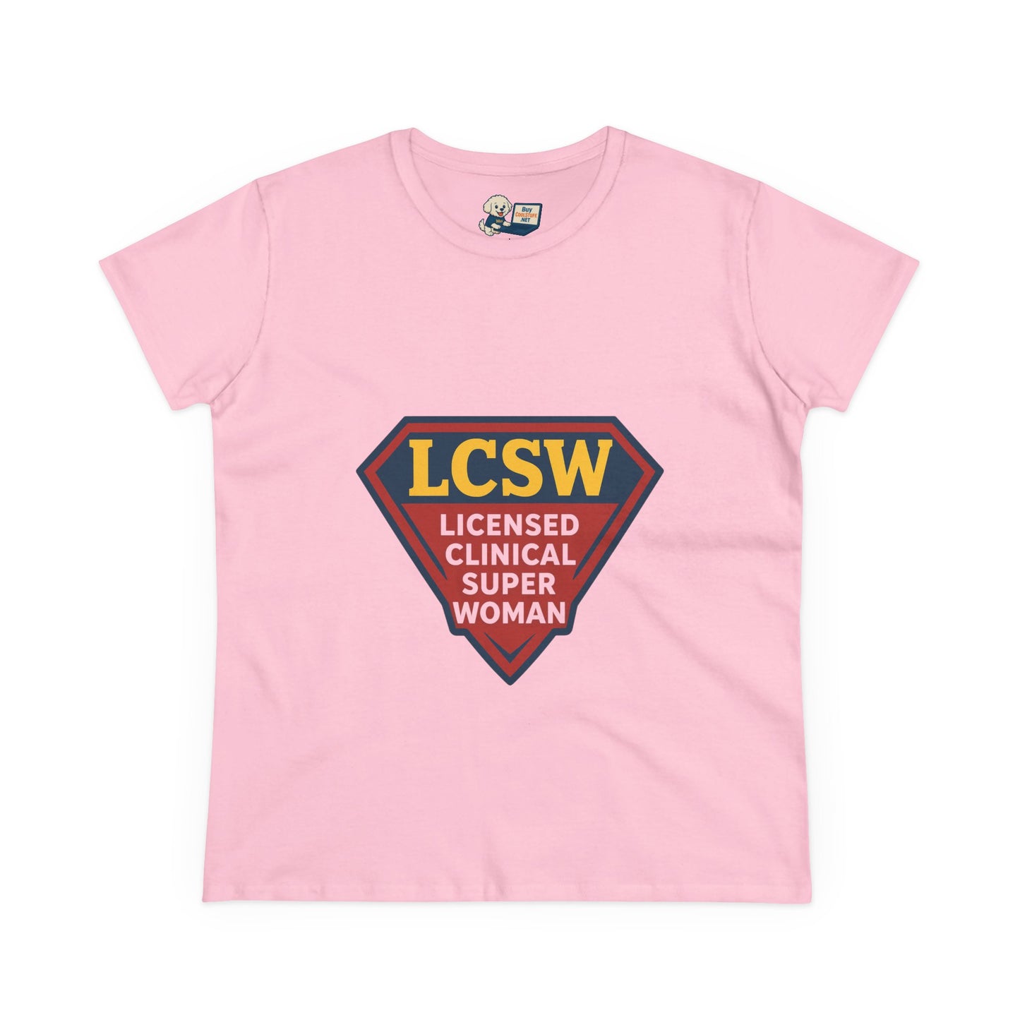 LCSW = Licensed Clinical Super Woman Tee – Saving the World, One Session at a Time Women's Midweight Cotton T-Shirt - Social Work
