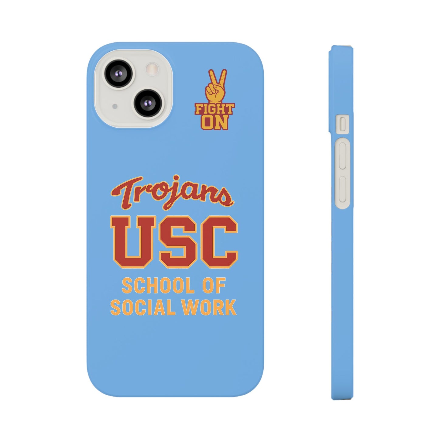 USC Trojans Slim I-Phone Case - School of Social Work (Light Blue)