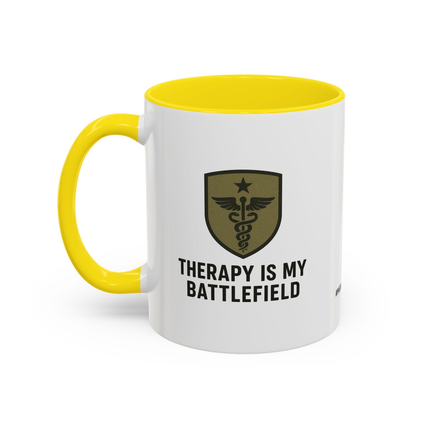 Military Social Work -Empowering Coffee Mug - "Therapy is My Battlefield" - Perfect Gift for Advocates and Supporters