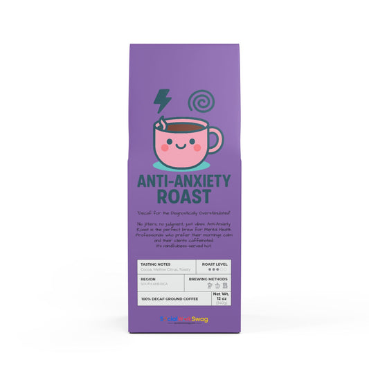 "Anti-Anxiety Roast" -Decaf Trapper Peak Coffee Grounds Blend (Medium Roast)
