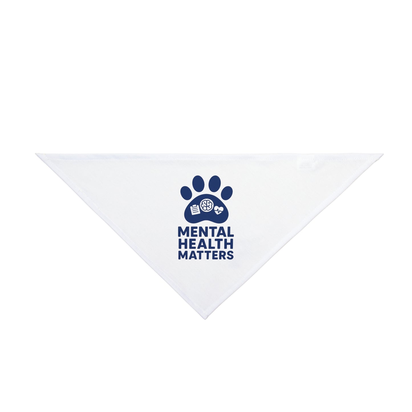 Mental Health Matters Pet Bandana - Paw Print Awareness Scarf for Dogs & Cats