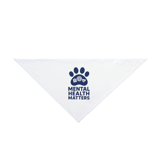 Mental Health Matters Pet Bandana - Paw Print Awareness Scarf for Dogs & Cats