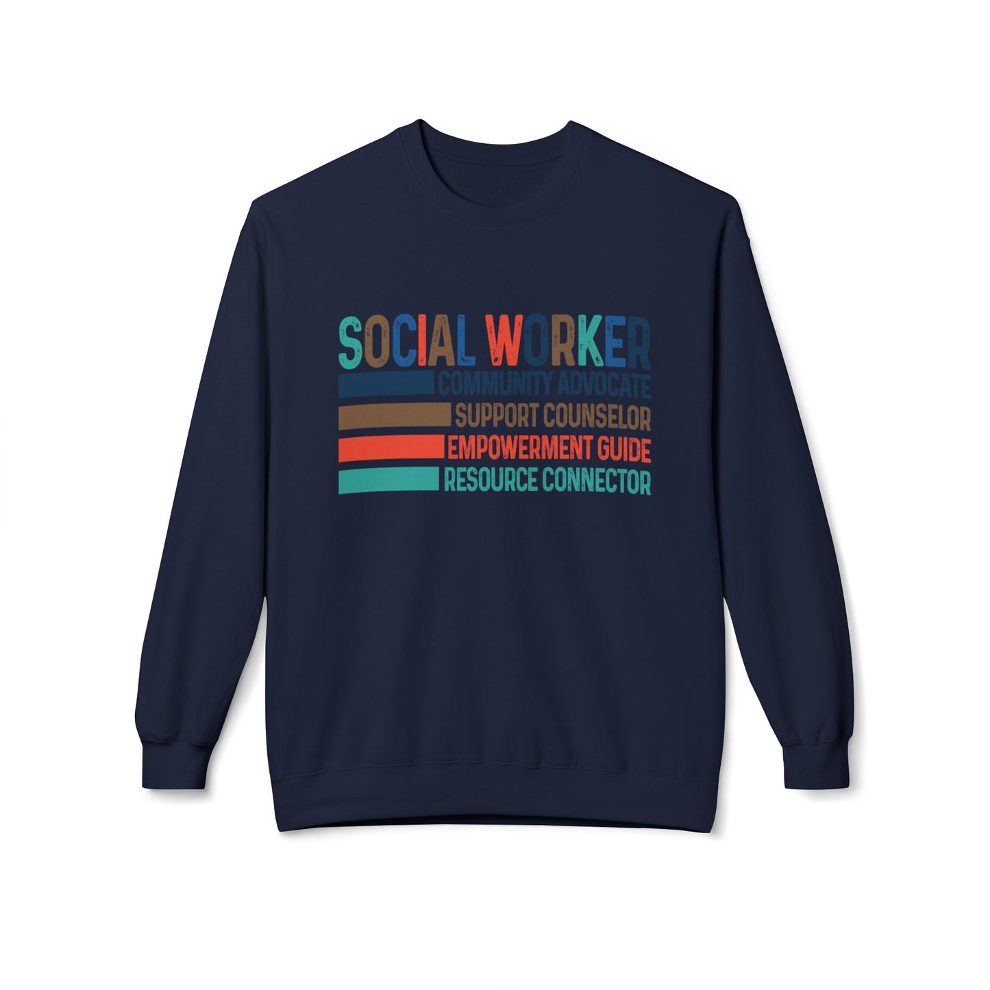Social Worker Crewneck Sweatshirt — Retro & Fun Design