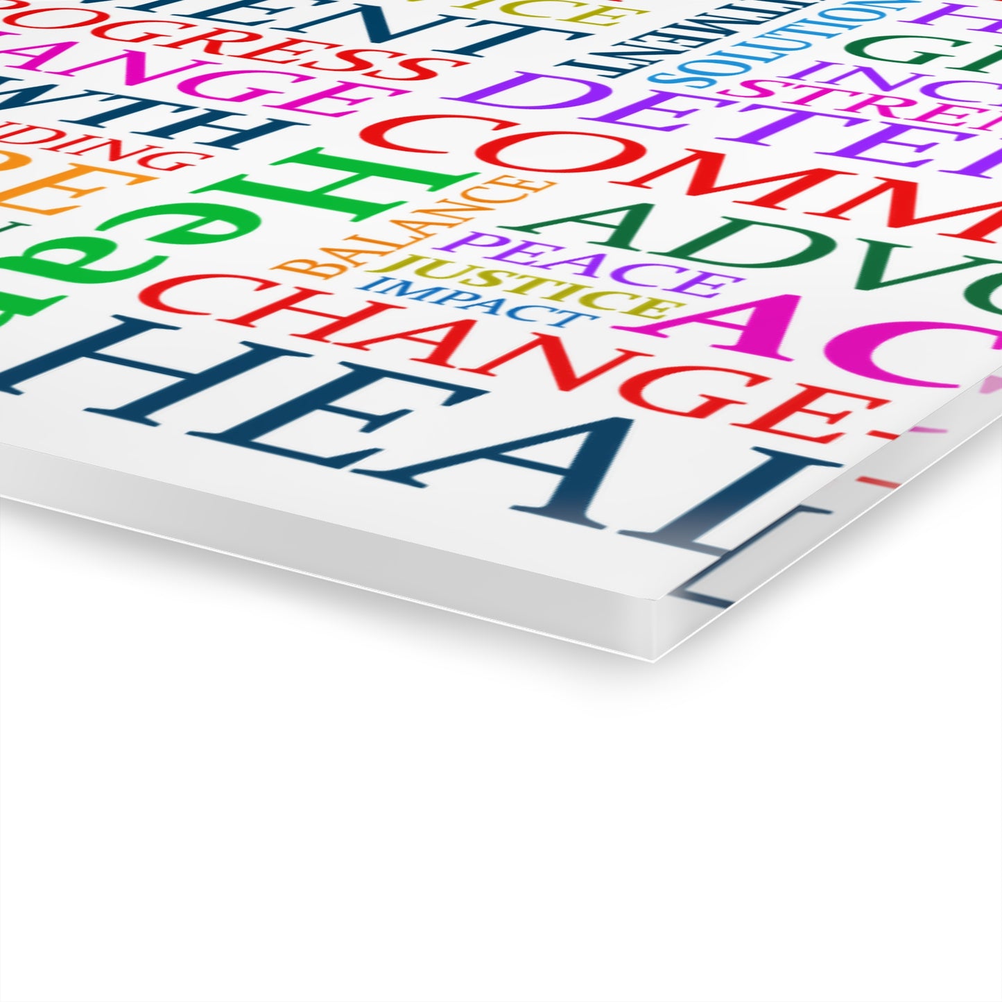 Social Worker Word Cloud Acrylic Print — Motivational Wall Art (French Cleat Hanging)