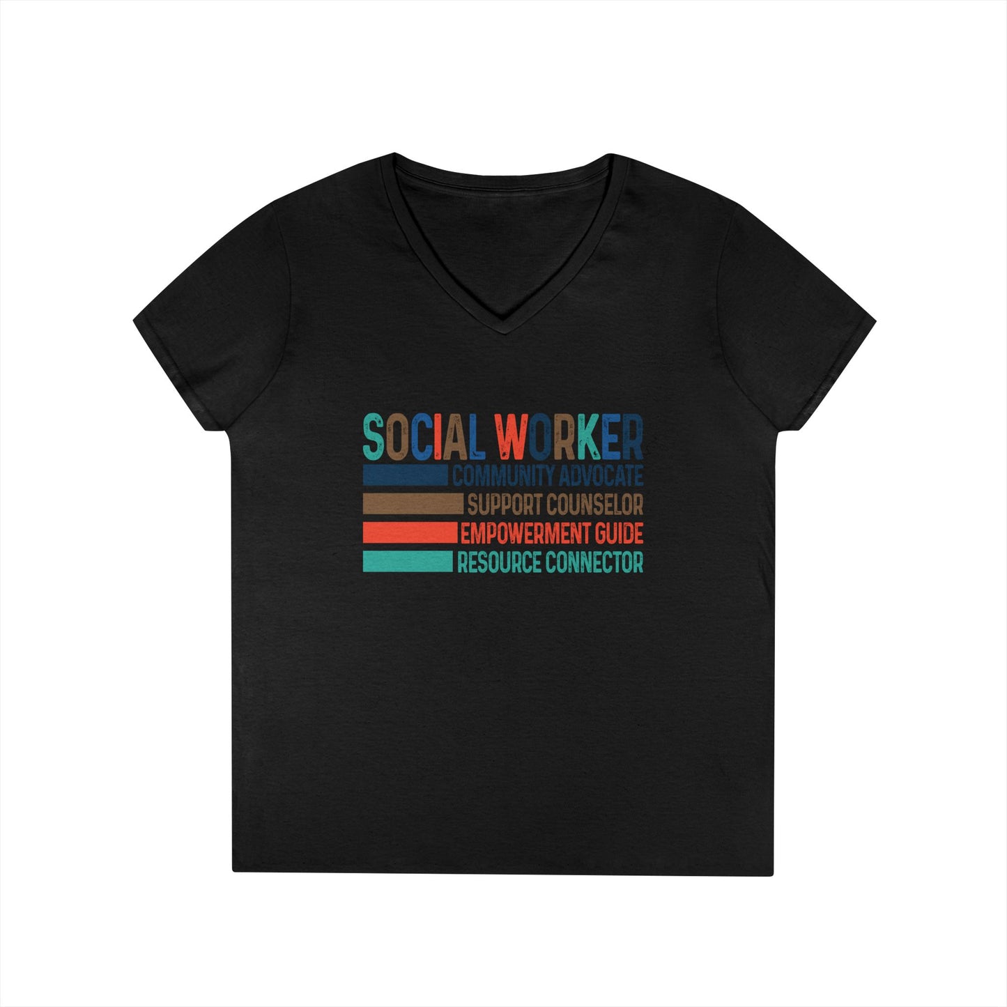 Social Worker V-Neck Tee — Retro & Fun Graphic Shirt