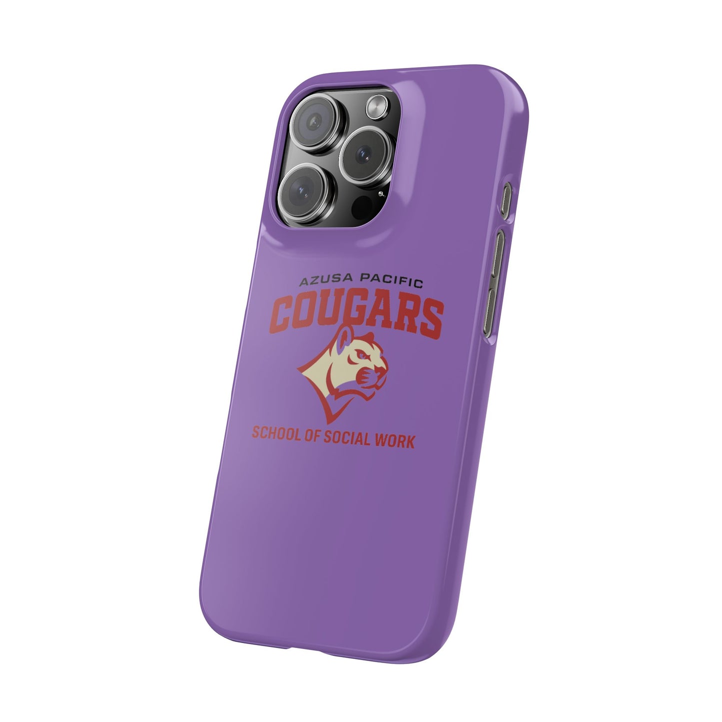 Azuza Pacific University - Slim I-Phone Case - School of Social Work (Light Purple)