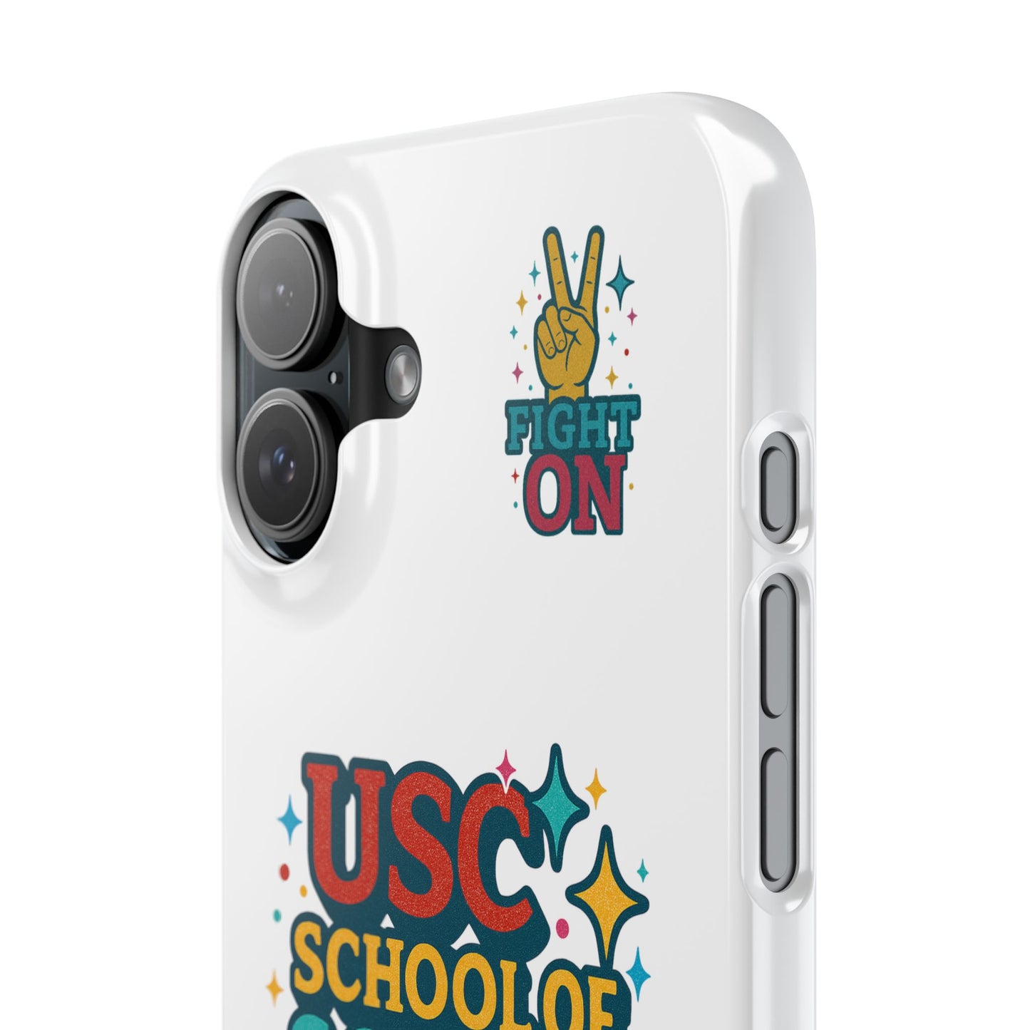 USC Trojans Slim I-Phone Case - School of Social Work - Glitter Style