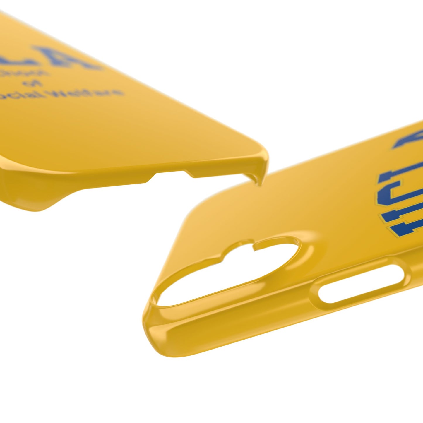 UCLA Slim I-Phone Case - School of Social Welfare-Text Logo (Yellow)