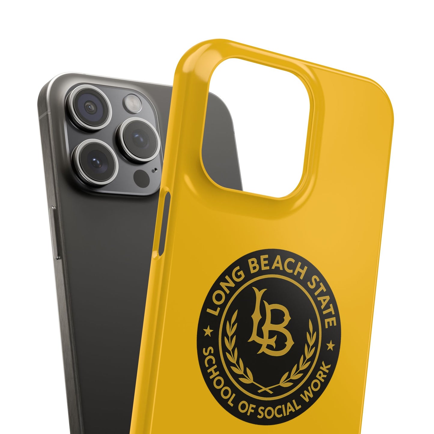 Long Beach State University - Slim I-Phone Case - School of Social Work (Yellow)
