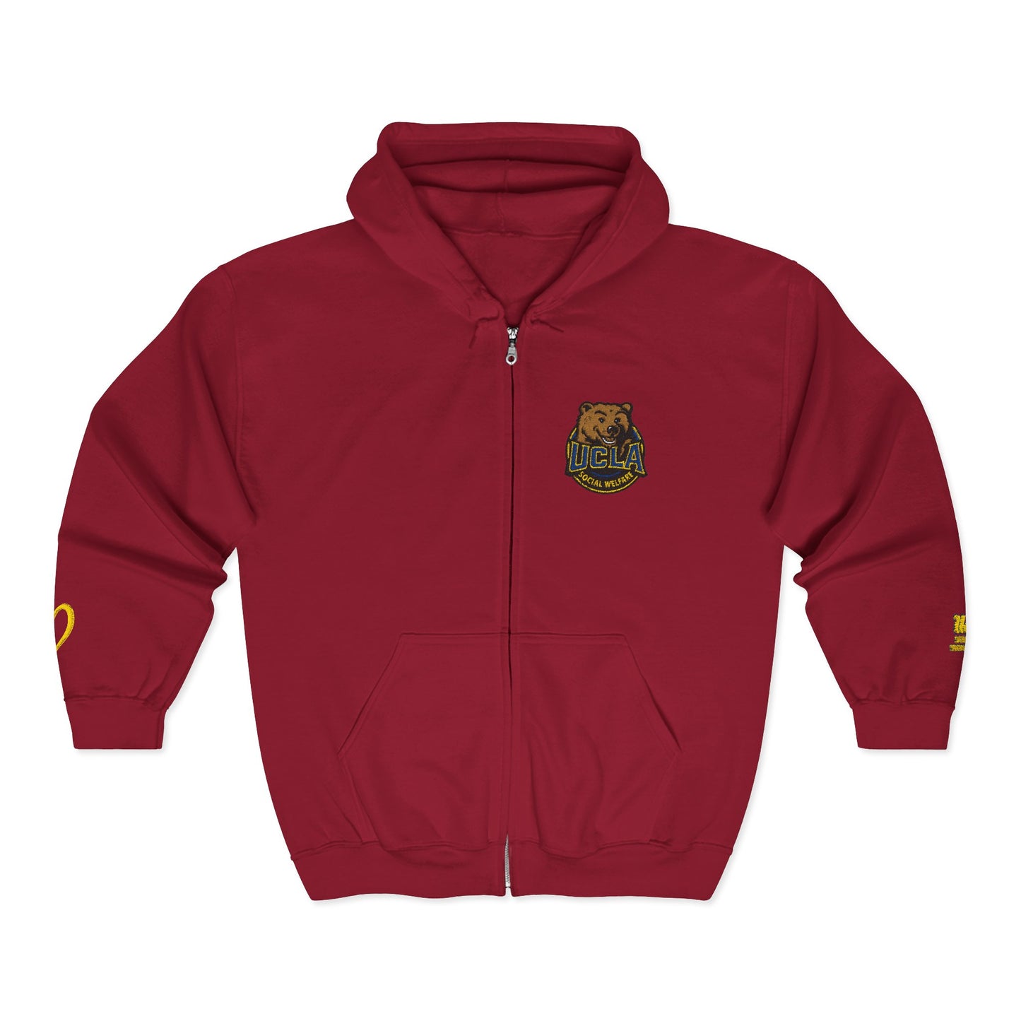 UCLA School of Social Welfare -Unisex Heavy Blend™ Full Zip Hooded Sweatshirt - Ultimate Comfort for Fans