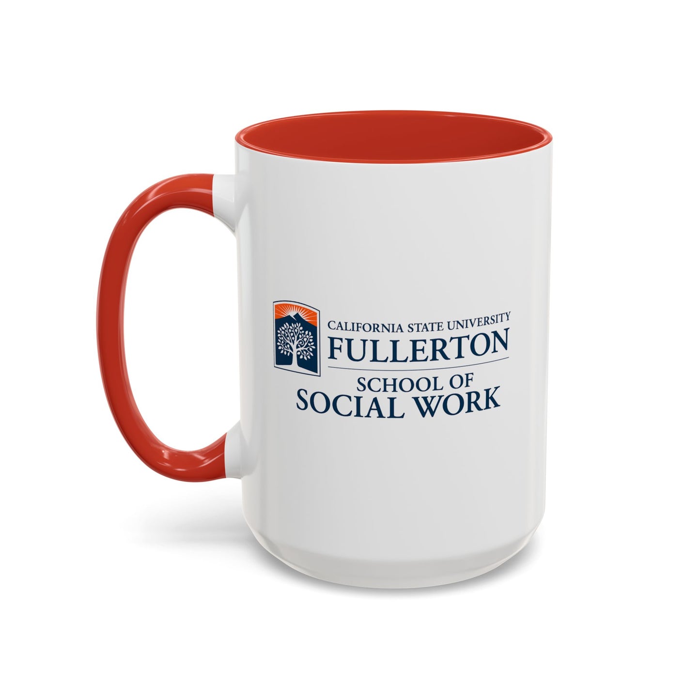 Fullerton School of Social Work Customized Accent Coffee Mug - 15oz