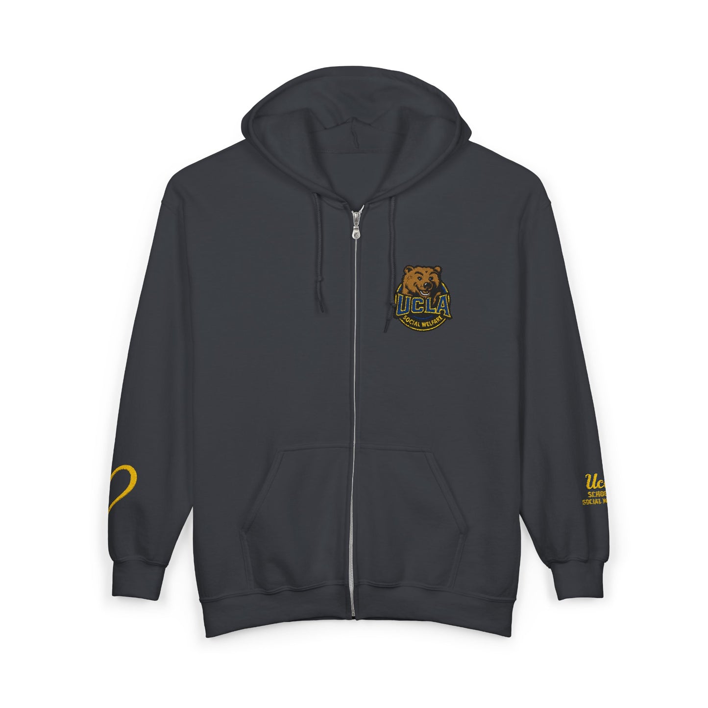 UCLA School of Social Welfare -Unisex Heavy Blend™ Full Zip Hooded Sweatshirt - Ultimate Comfort for Fans