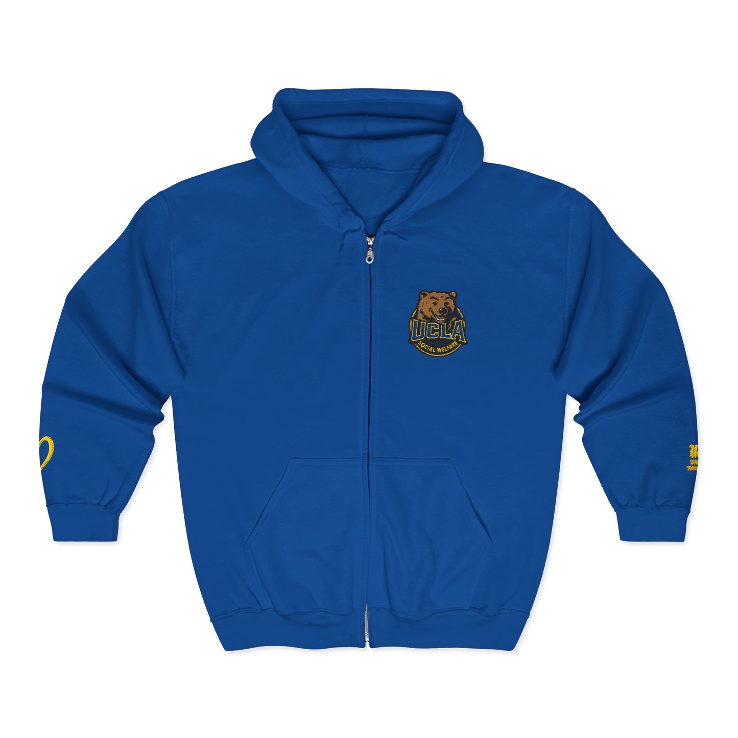 UCLA School of Social Welfare -Unisex Heavy Blend™ Full Zip Hooded Sweatshirt - Ultimate Comfort for Fans