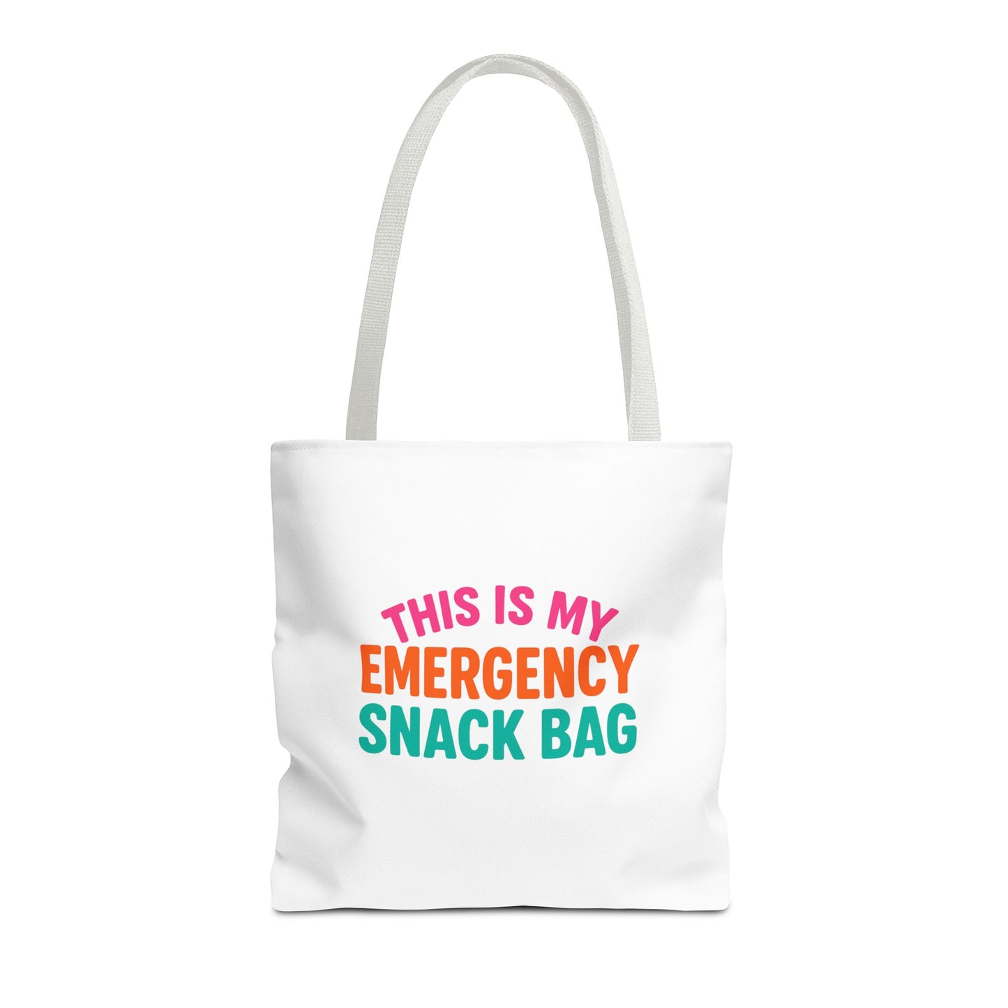 Snack Emergency Tote Bag — "This Is My Emergency Snack Bag" Cute Grocery/Everyday Carry (Social Work/Mental Health)
