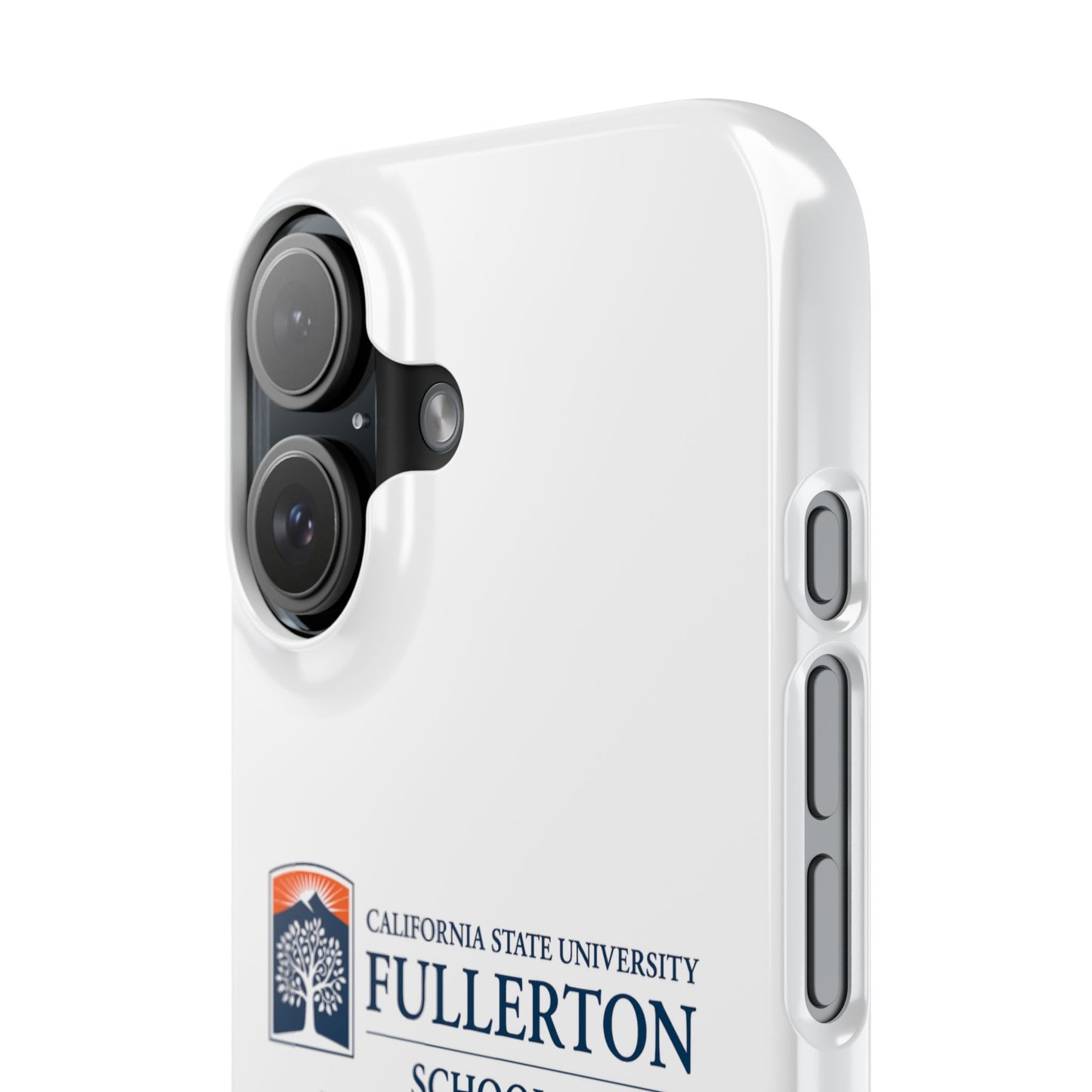 Cal State Fullerton University - Slim I-Phone Case - School of Social Work (White)