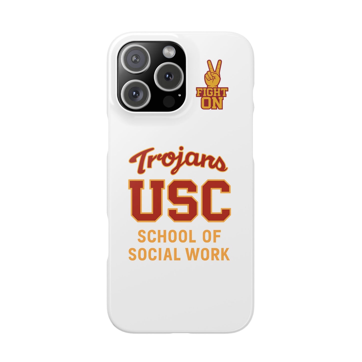 USC Trojans Slim I-Phone Case - School of Social Work (White)