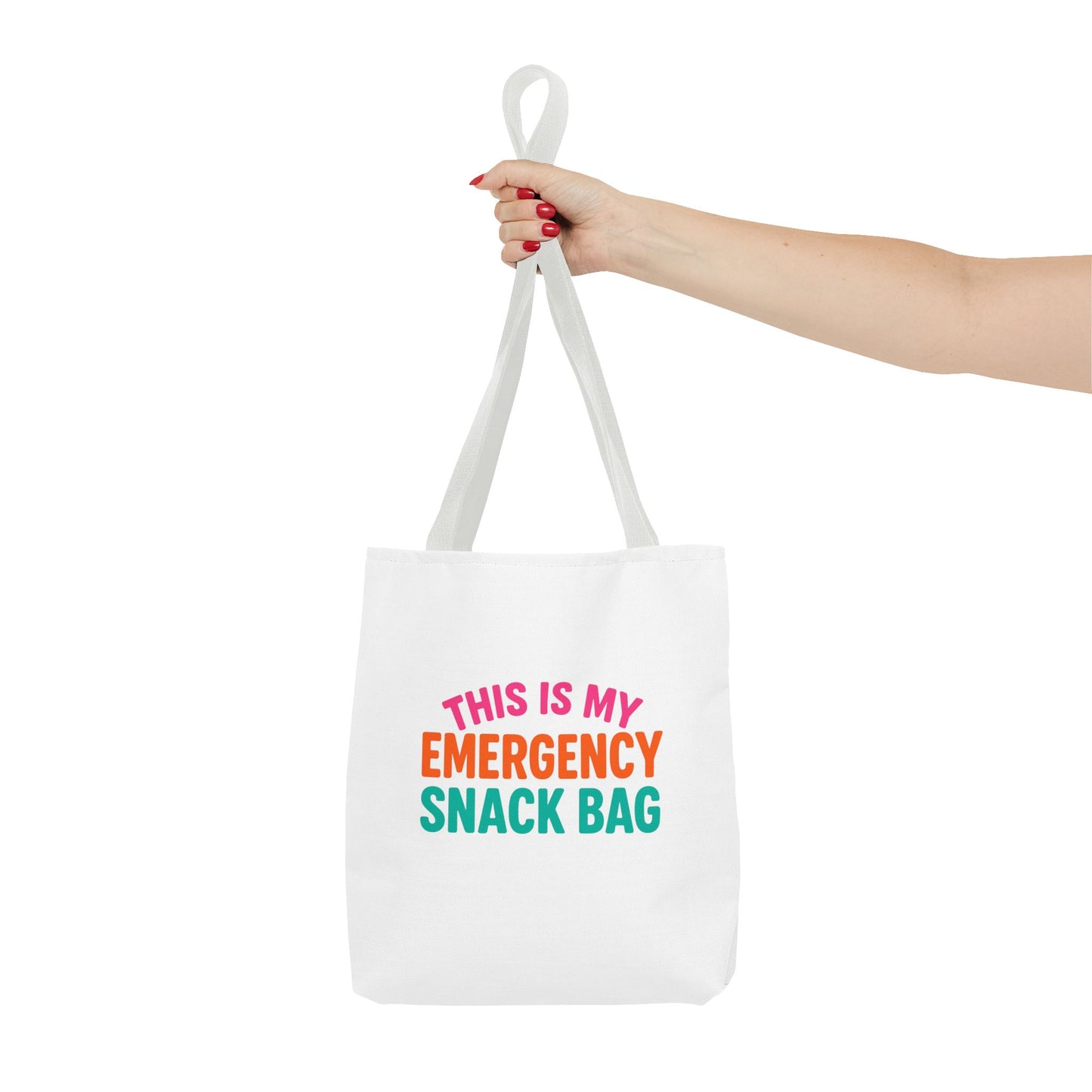 Snack Emergency Tote Bag — "This Is My Emergency Snack Bag" Cute Grocery/Everyday Carry (Social Work/Mental Health)