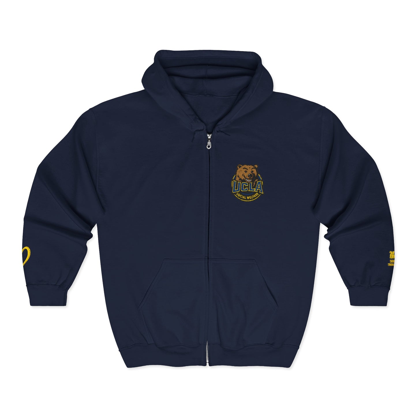 UCLA School of Social Welfare -Unisex Heavy Blend™ Full Zip Hooded Sweatshirt - Ultimate Comfort for Fans