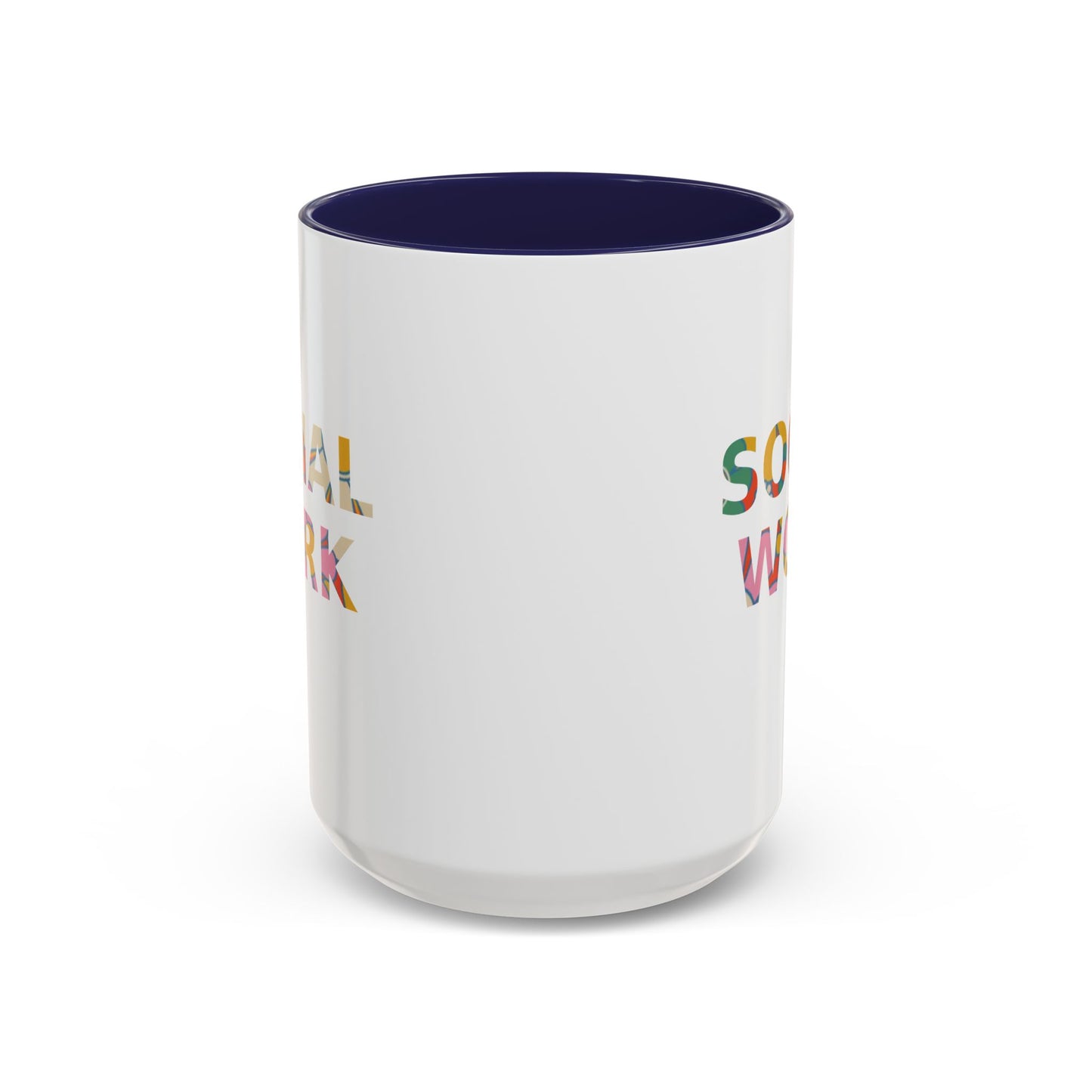 Social Work "Flower Letters" -Accent Mug - 15oz