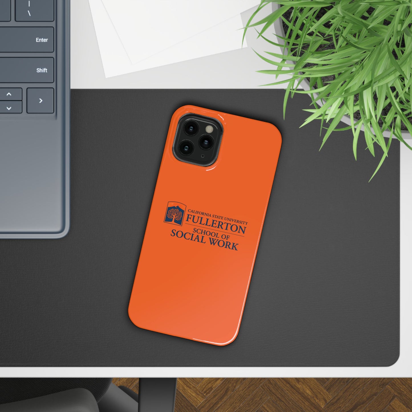 Cal State Fullerton University - Slim I-Phone Case - School of Social Work (Orange)