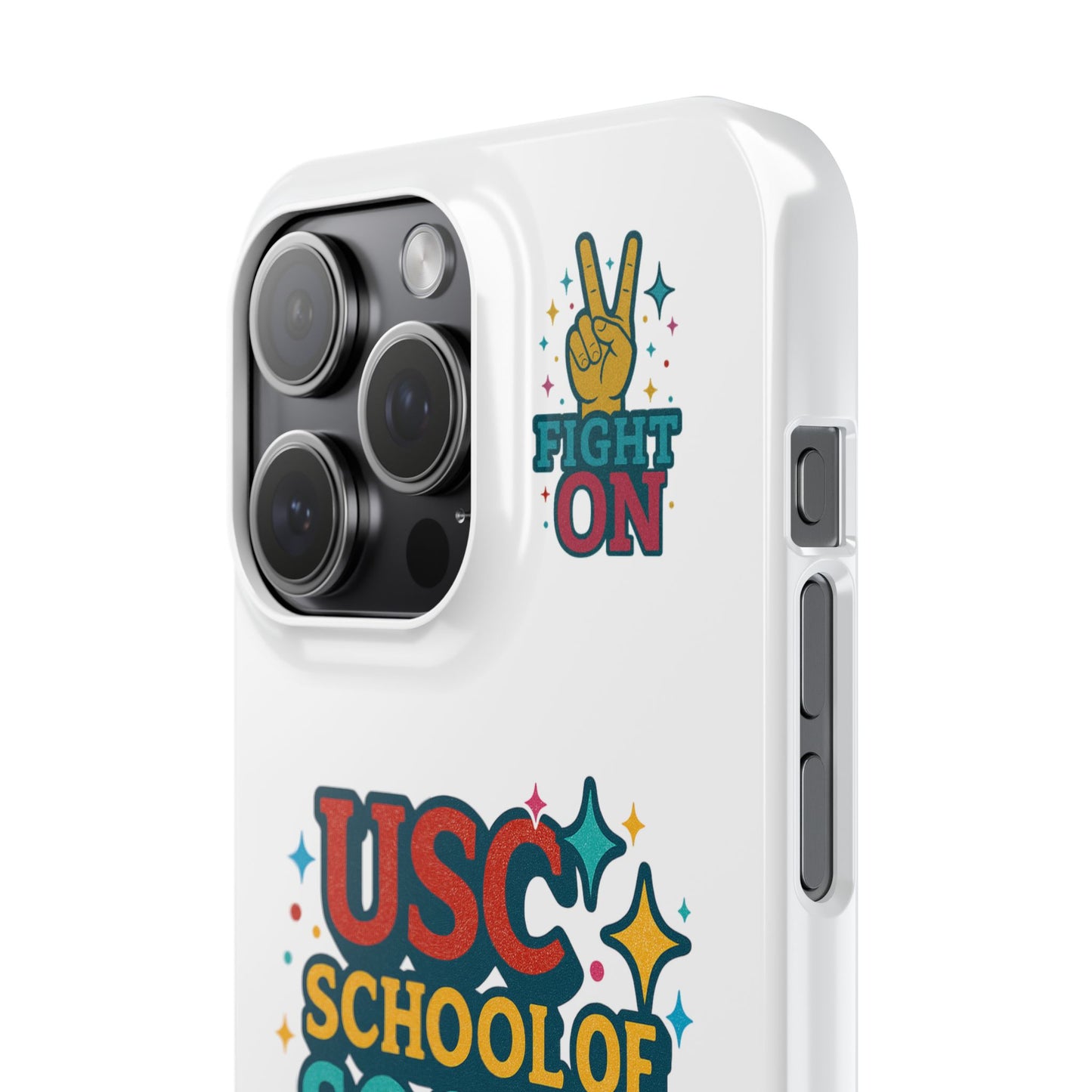 USC Trojans Slim I-Phone Case - School of Social Work - Glitter Style