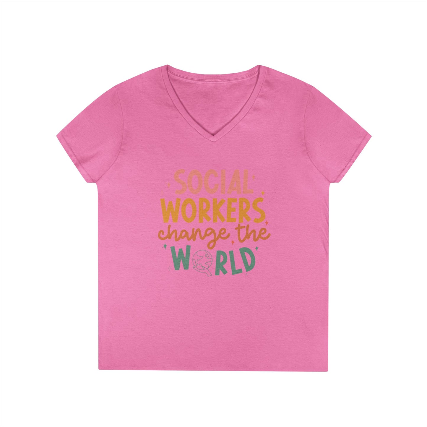 Social Workers Change the World V-Neck Tee
