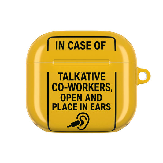 Humorous AirPod Cases - "In Case of Talkative Co-Workers" & "Silence is Golden"