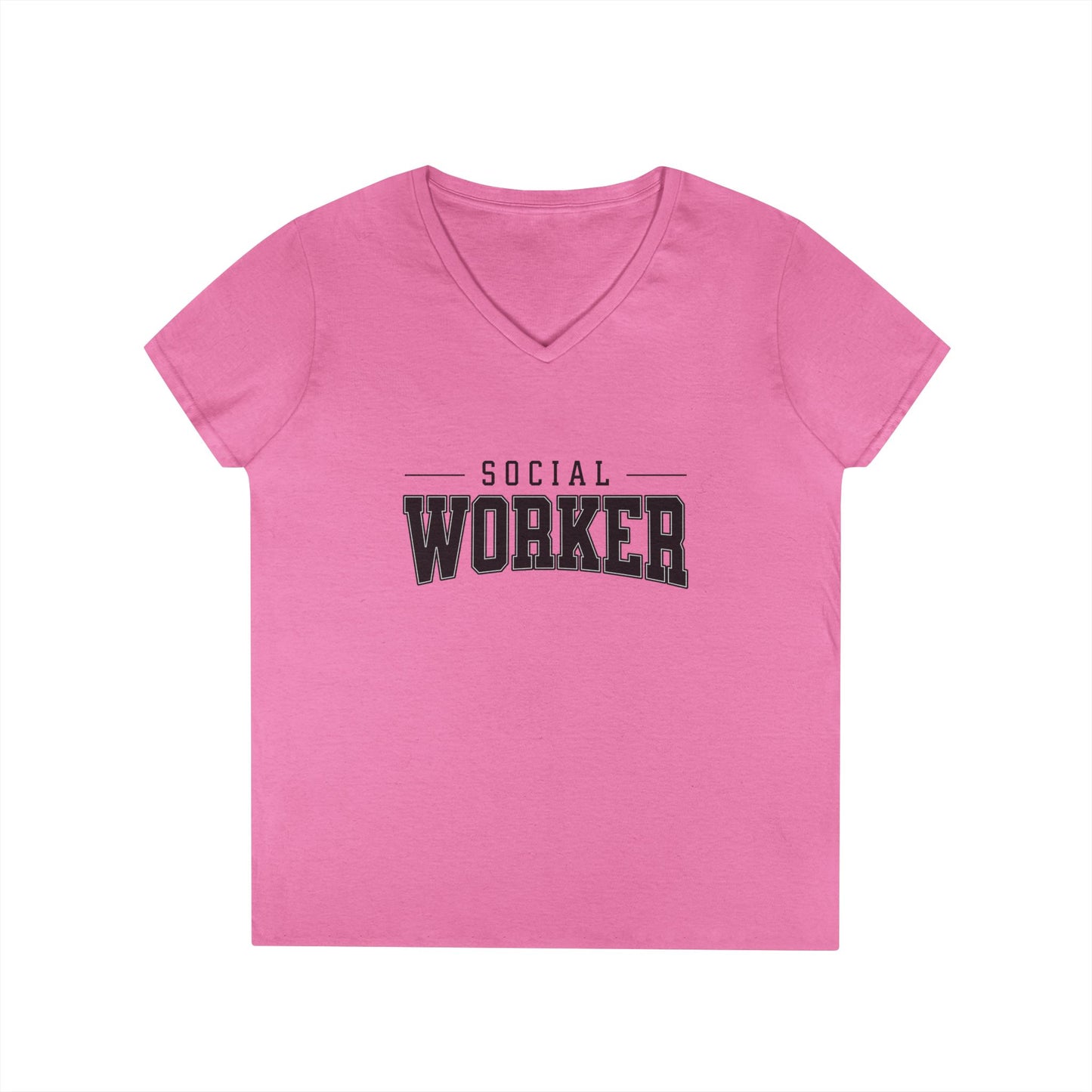 Social Worker Ladies' V-Neck T-Shirt — Casual Professional Gift for Social Work Professionals