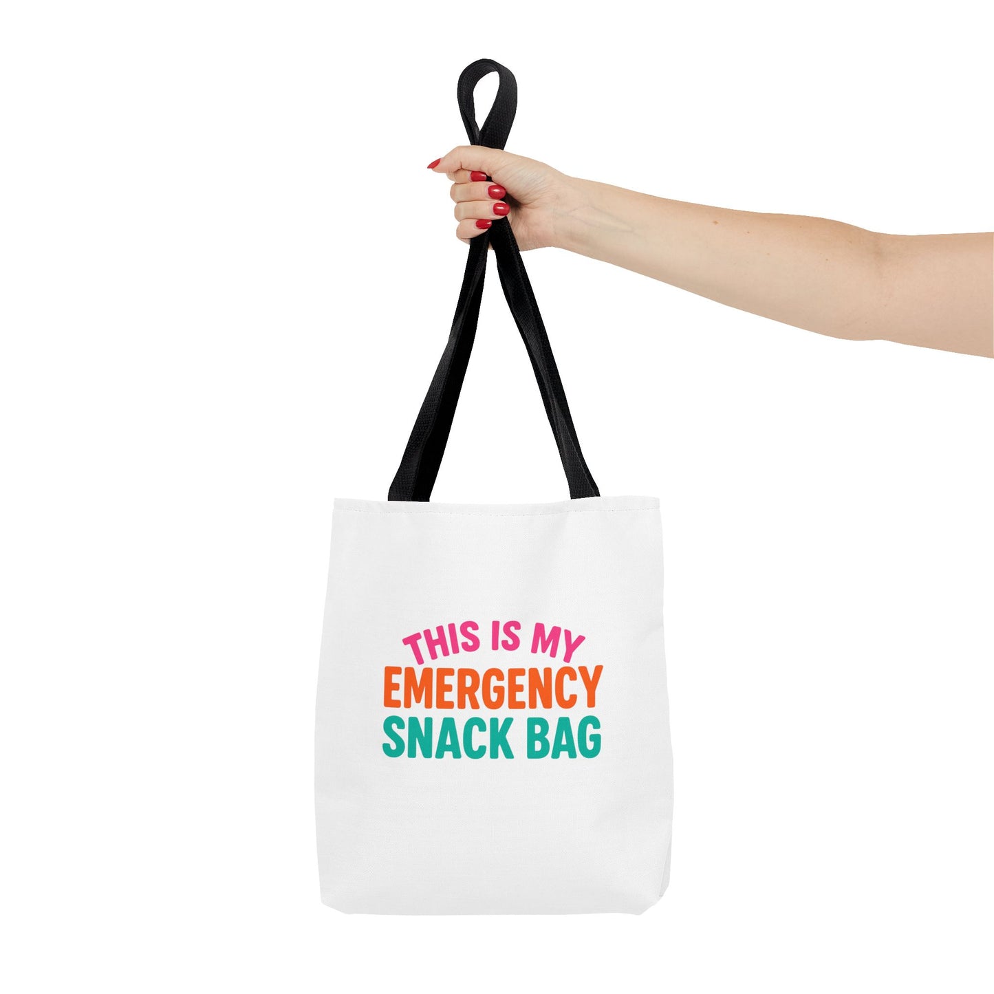 Snack Emergency Tote Bag — "This Is My Emergency Snack Bag" Cute Grocery/Everyday Carry (Social Work/Mental Health)